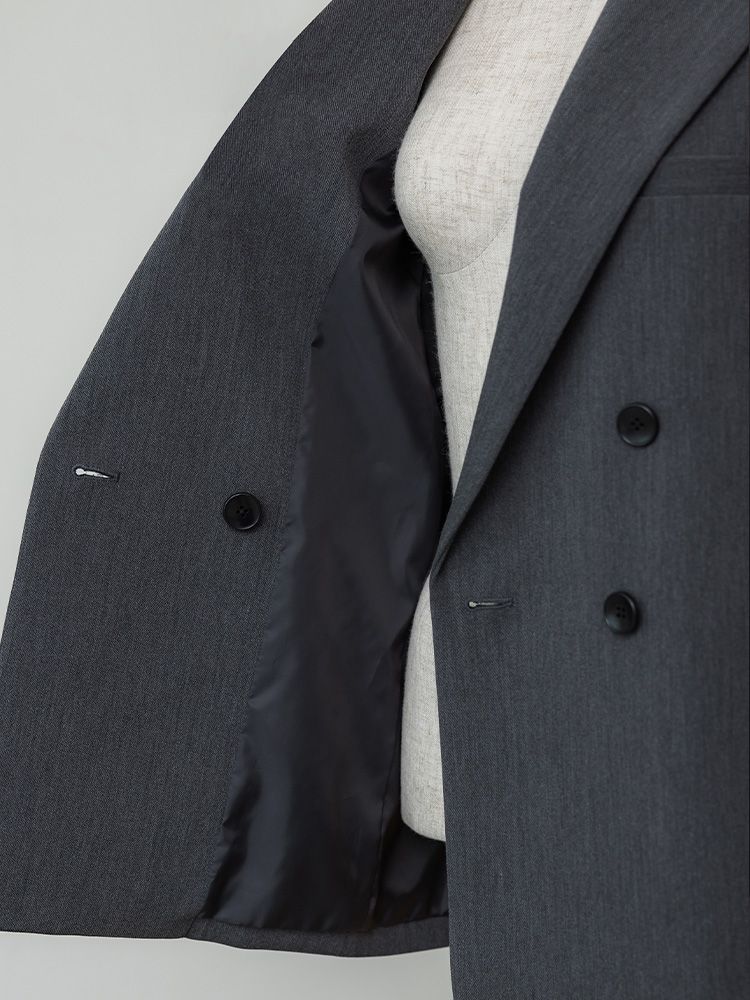 ヘザーカラーミニマルジャケット