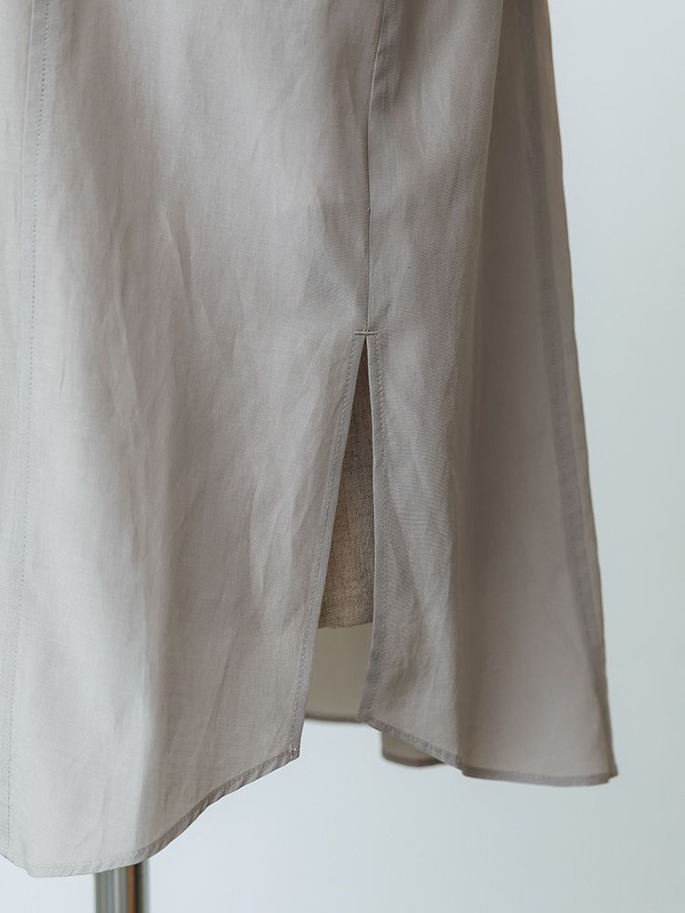 アセテートパネルシームシャツ