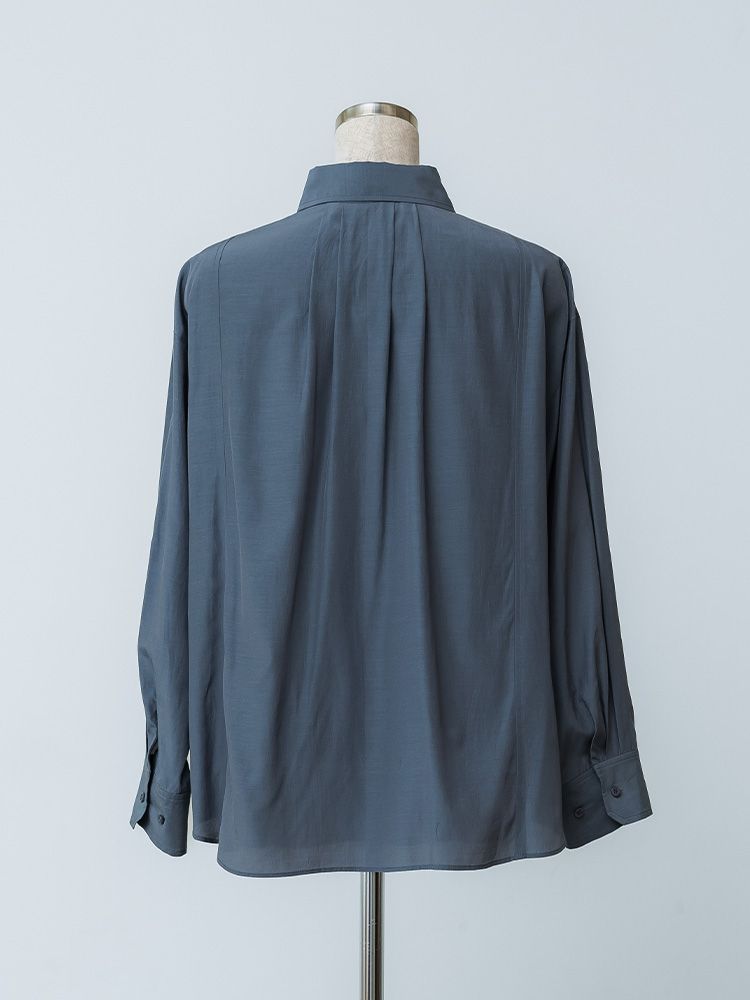 アセテートパネルシームシャツ