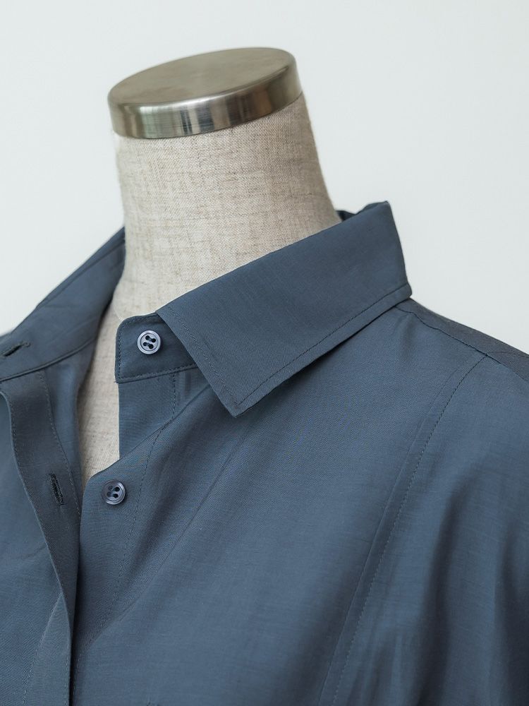 アセテートパネルシームシャツ