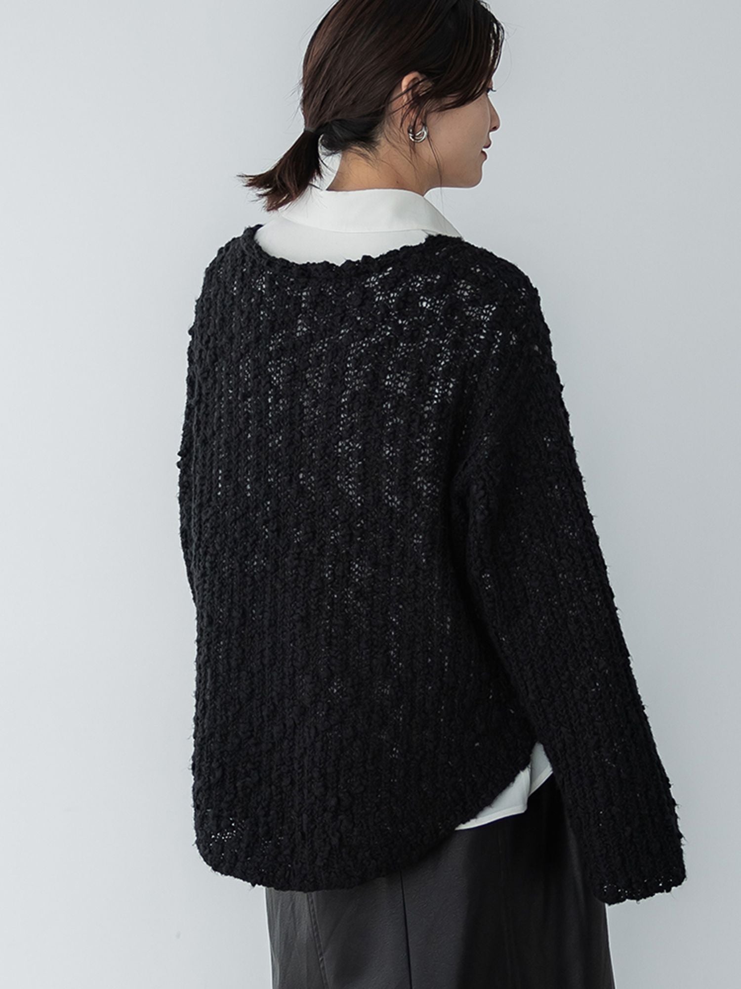 crewre online store / メランジディープVネックニット