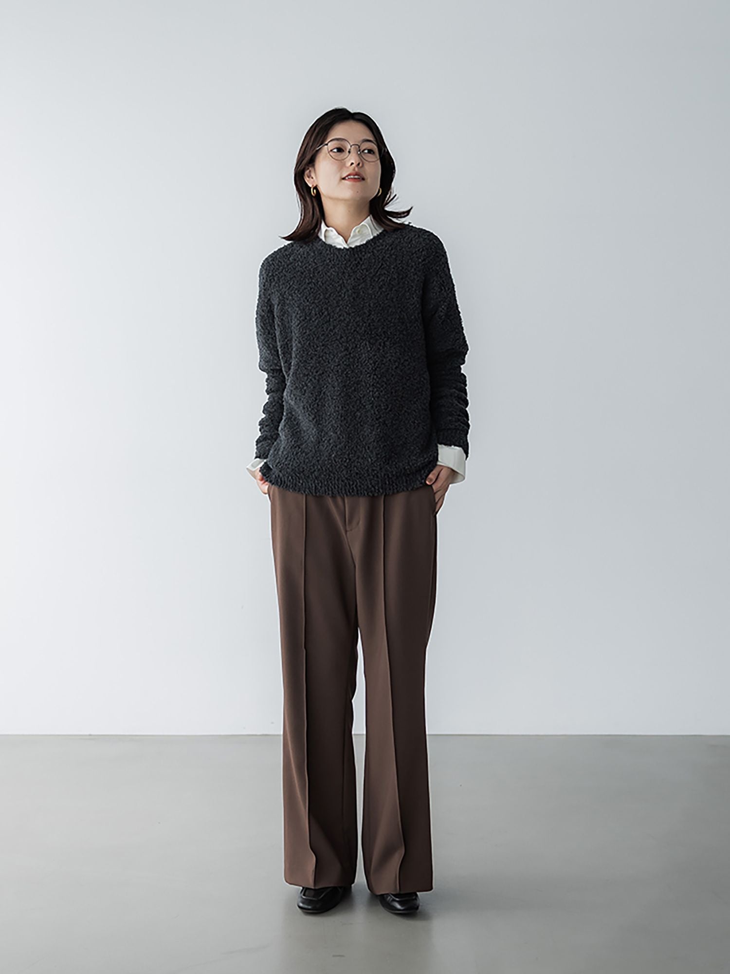 crewre online store / ブークレークルーネックニット
