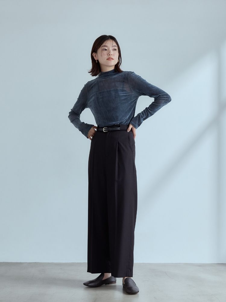 H173 B81 W60 H88 /着用サイズ:モデルサイズ
※モデルサイズ:サイズ1より股下+8cm