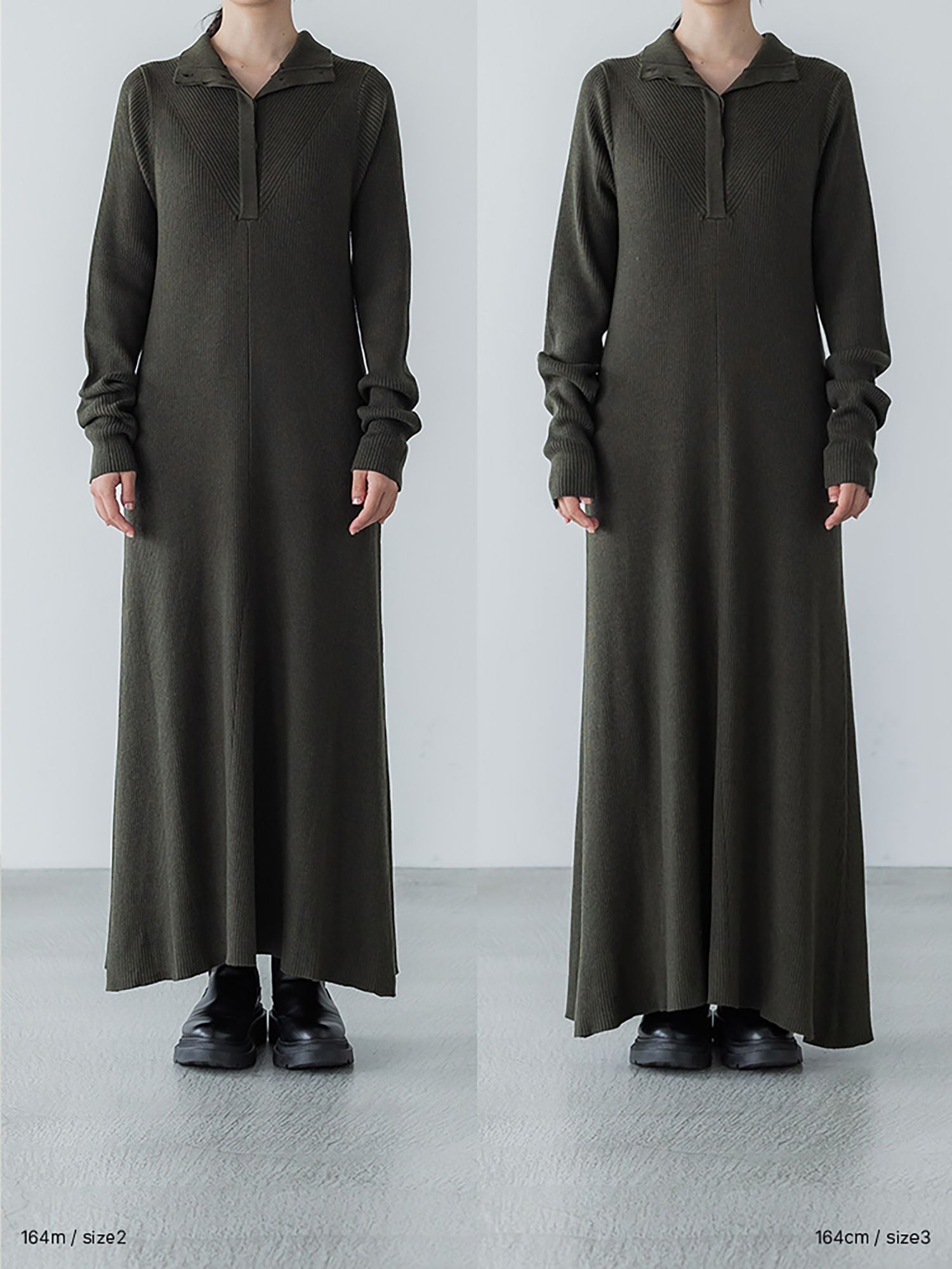 フロントフライニットワンピース