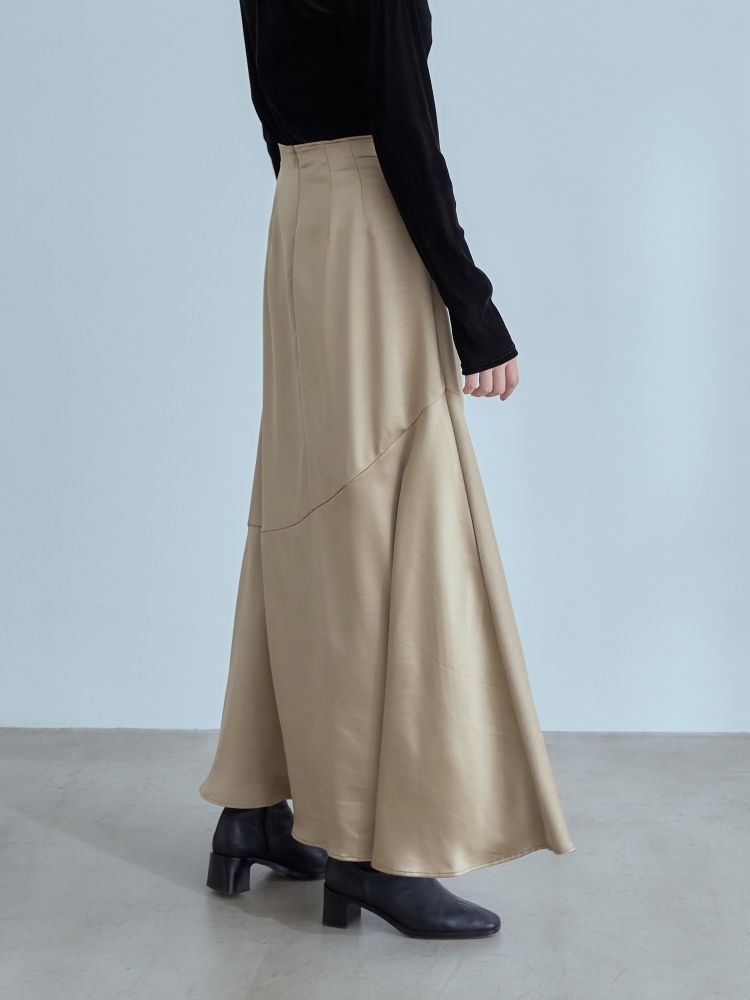 crewre online store / ドレープサテンマキシスカート