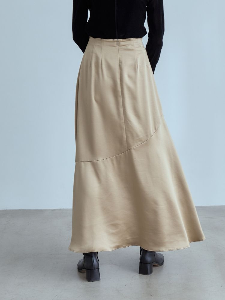 crewre online store / ドレープサテンマキシスカート