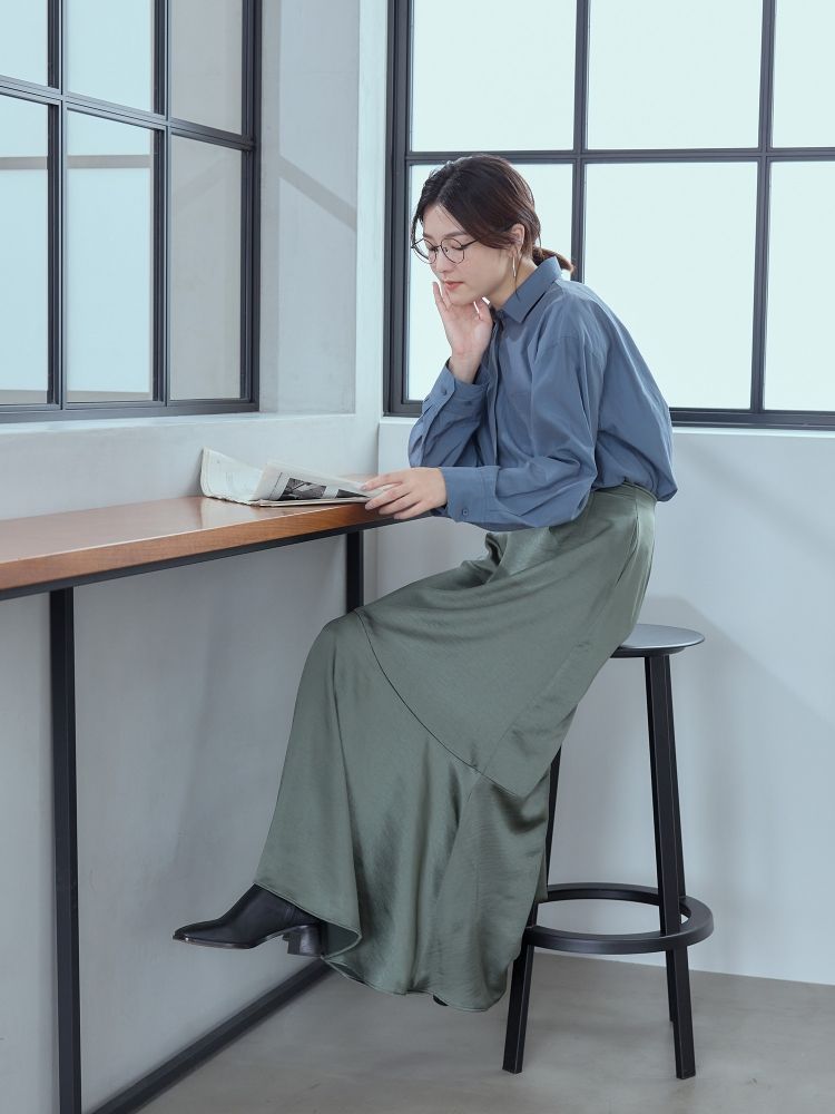 H173 B81 W60 H88 /着用サイズ:モデルサイズ
※モデルサイズ:サイズ1より総丈+12cm