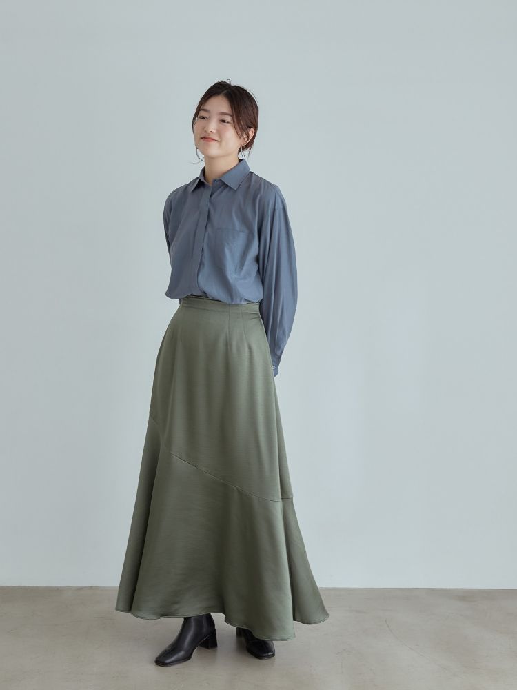 H173 B81 W60 H88 /着用サイズ:モデルサイズ
※モデルサイズ:サイズ1より総丈+12cm