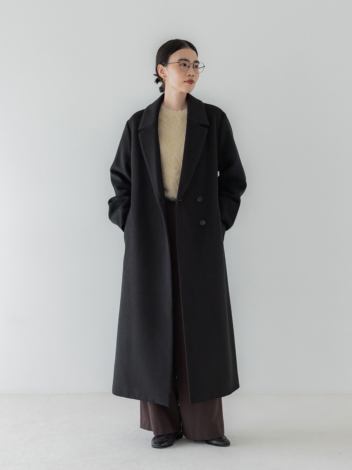 crewre online store / アジャスタブルウールロングコート