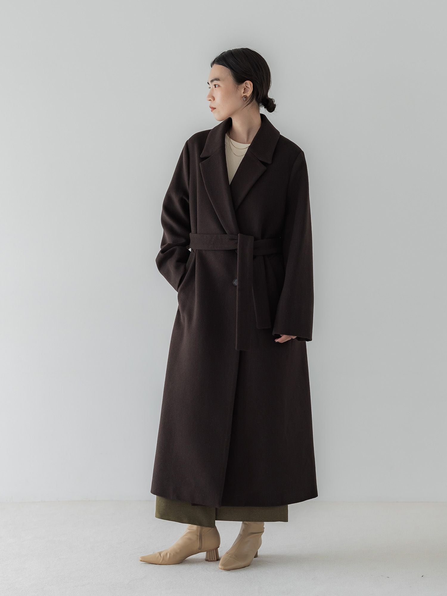 crewre online store / アジャスタブルウールロングコート