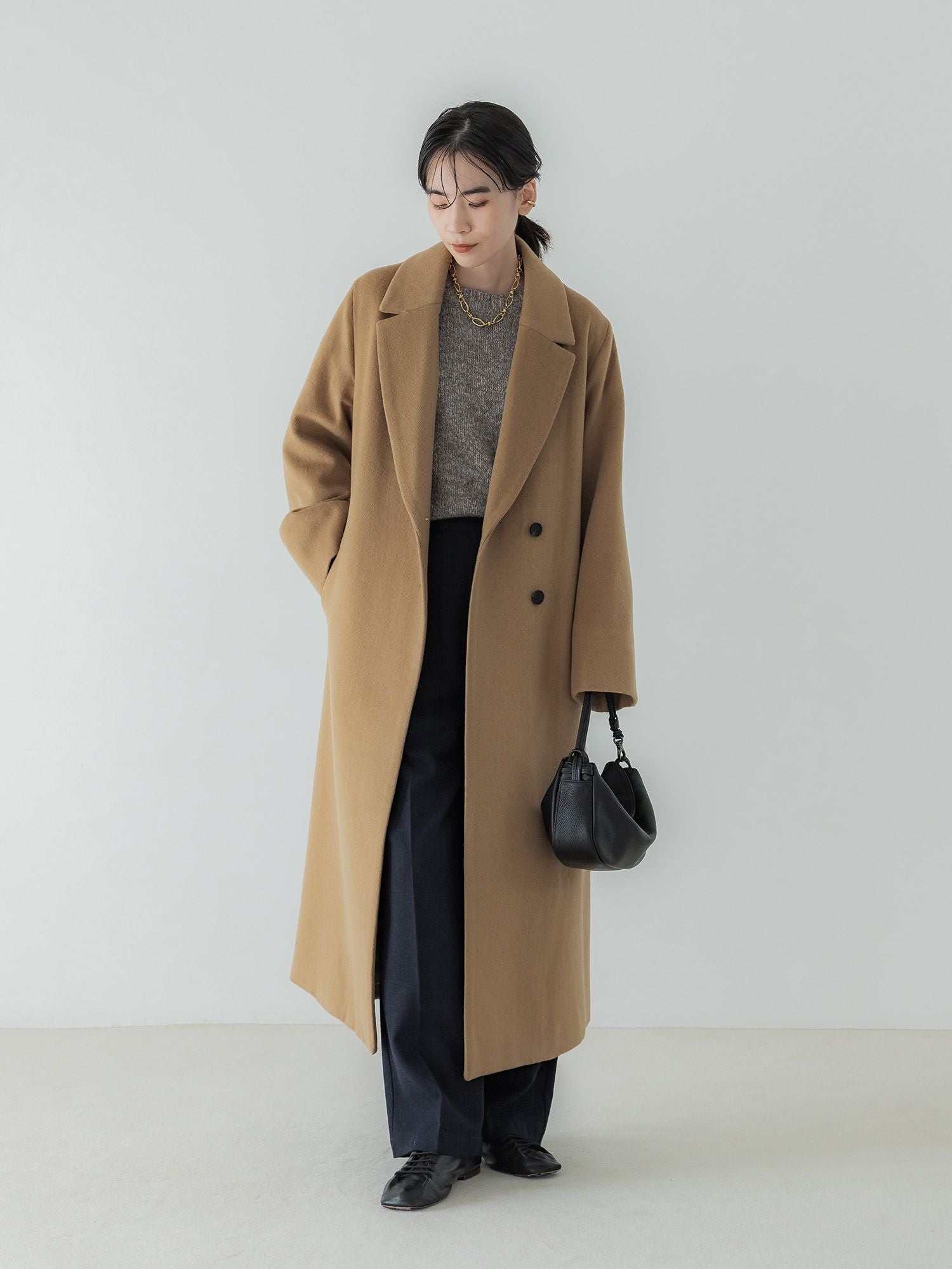 crewre online store / アジャスタブルウールロングコート