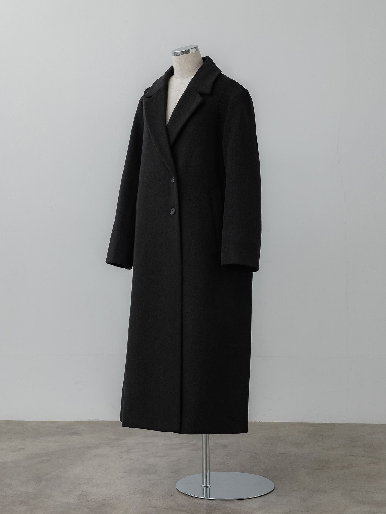 アジャスタブルウールロングコート
