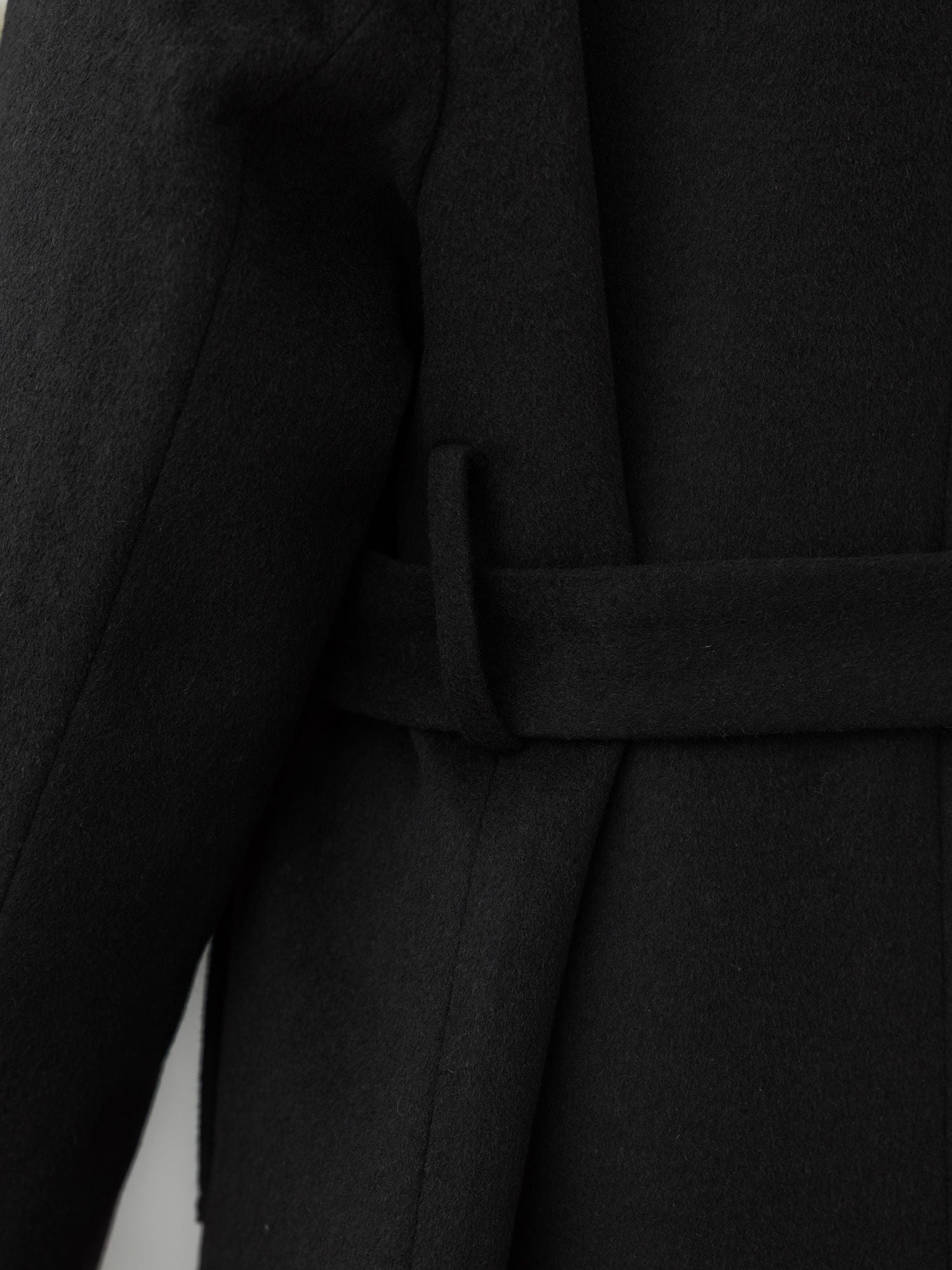 アジャスタブルウールロングコート