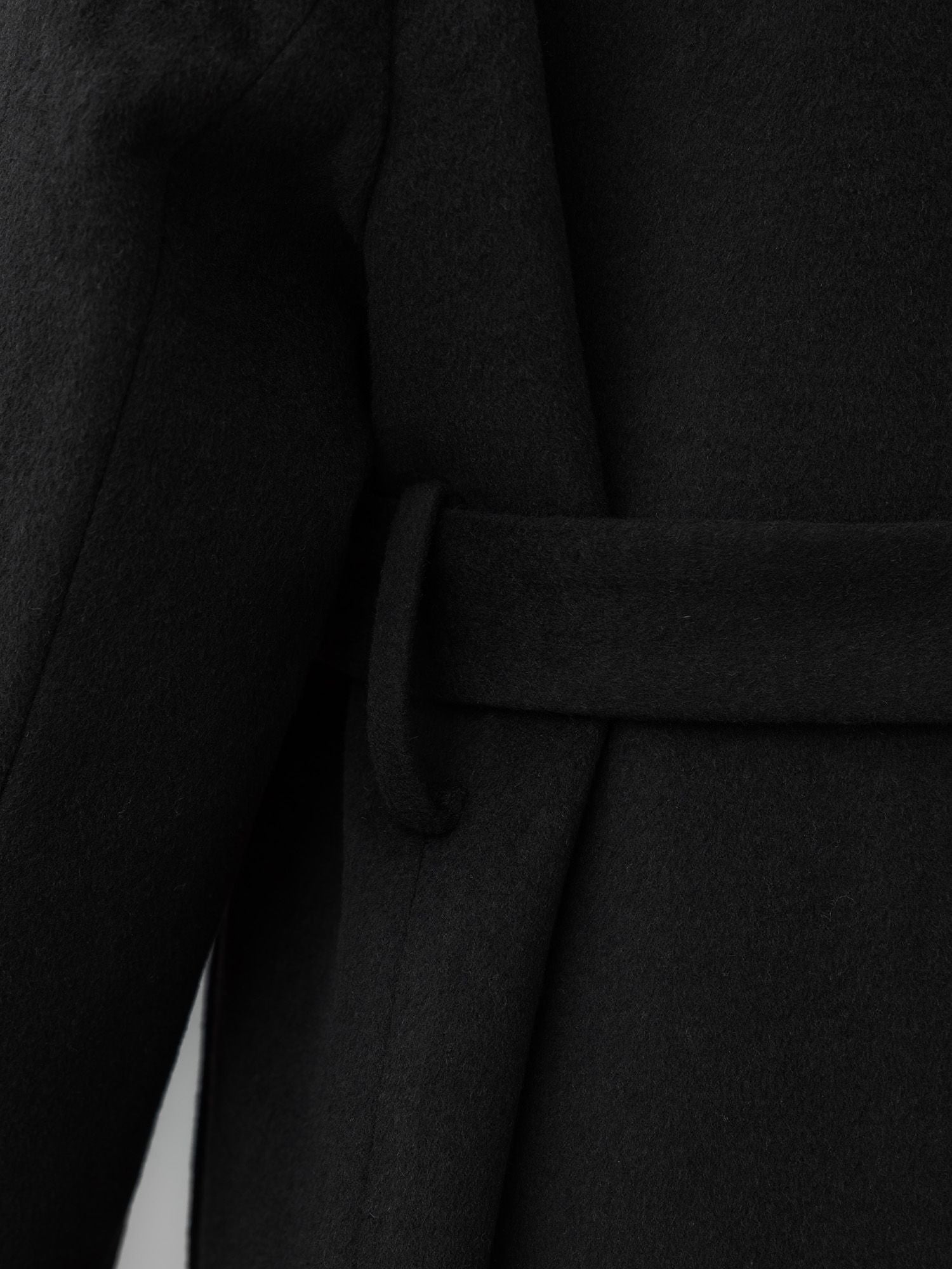 アジャスタブルウールロングコート