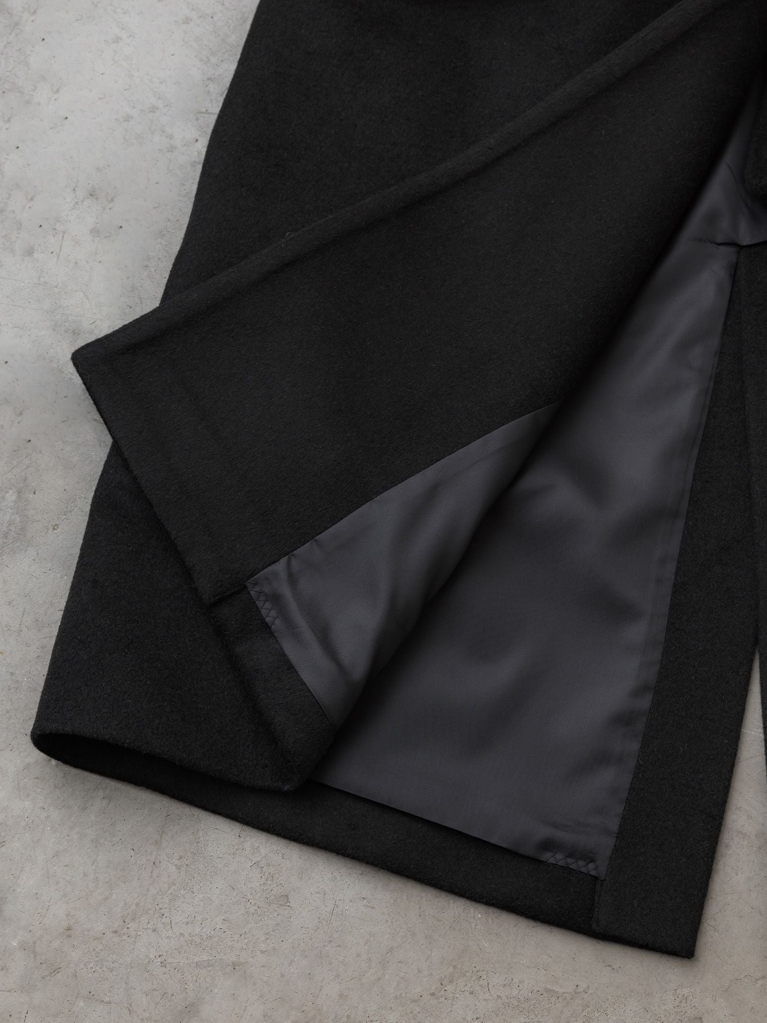 アジャスタブルウールロングコート