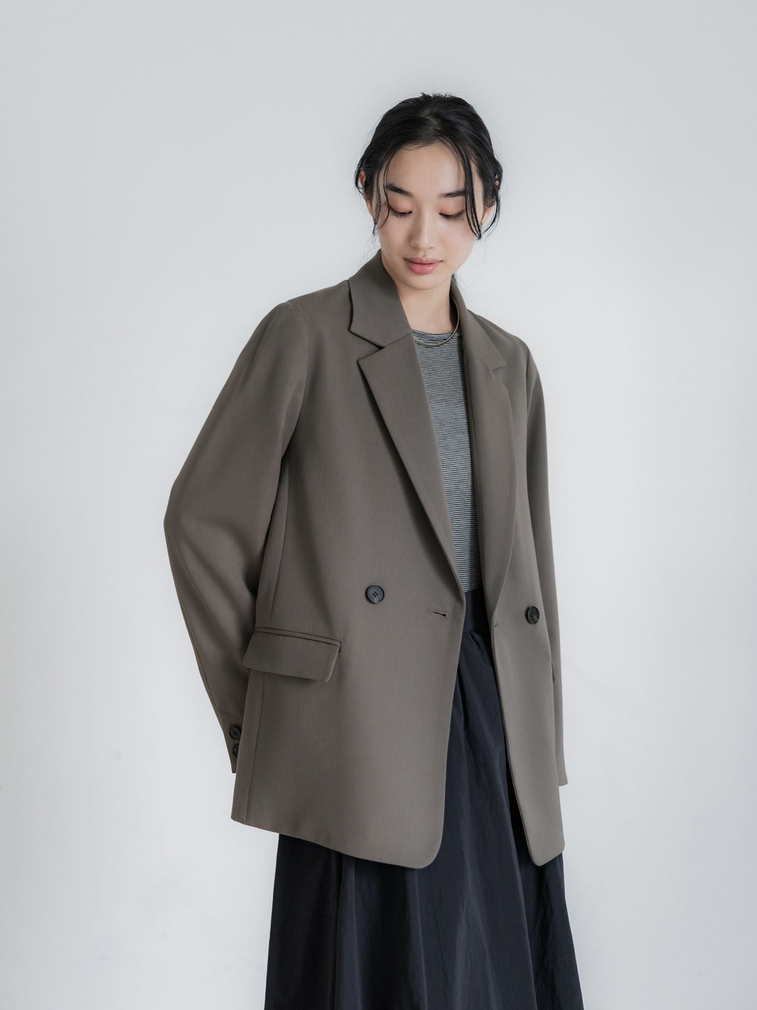 crewre クルーレダブルテーラードジャケット ネイビー　サイズ2 crewre online store / ダブルテーラードジャケット