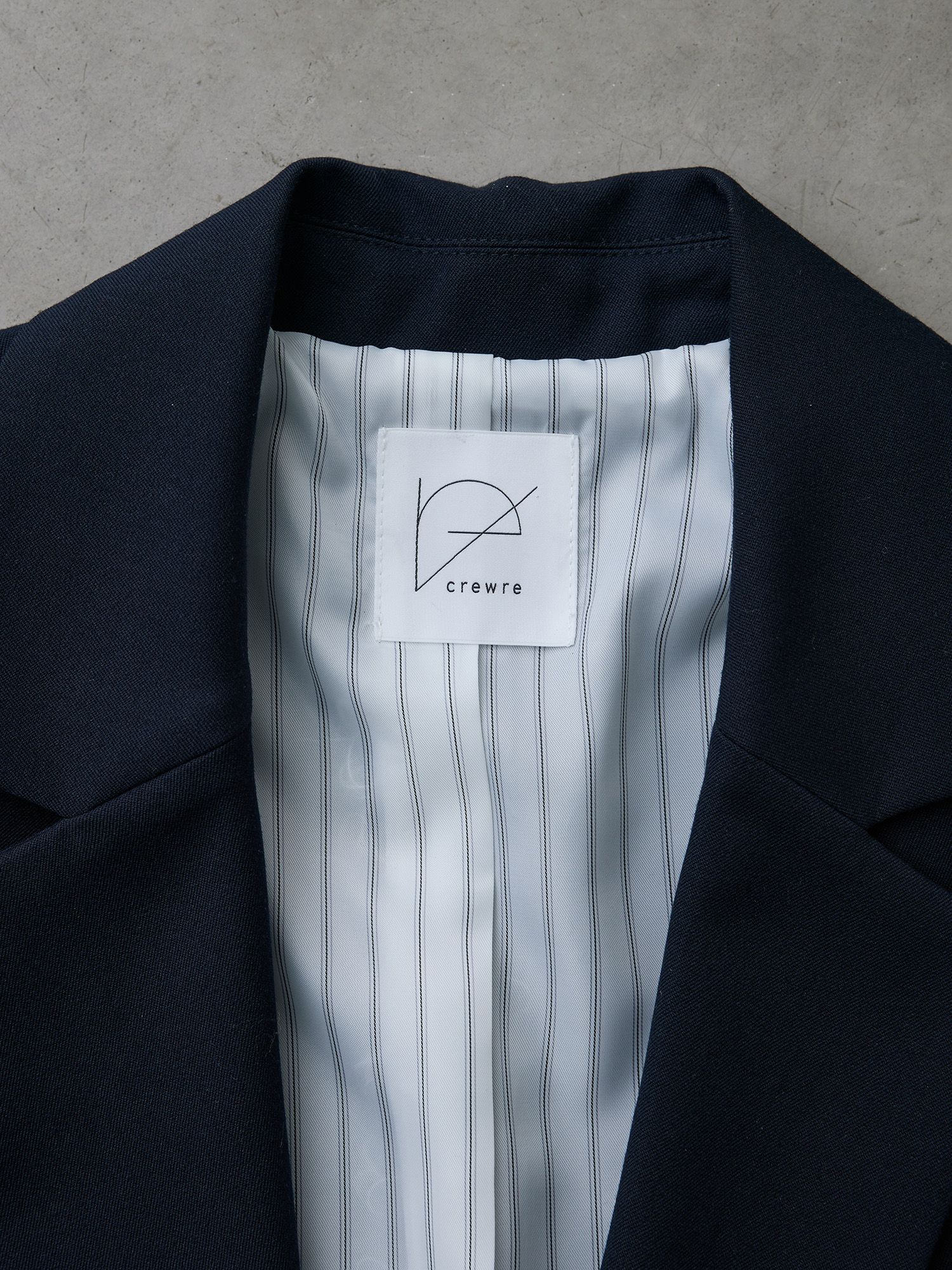 crewre クルーレダブルテーラードジャケット ネイビー　サイズ2 crewre online store / ダブルテーラードジャケット