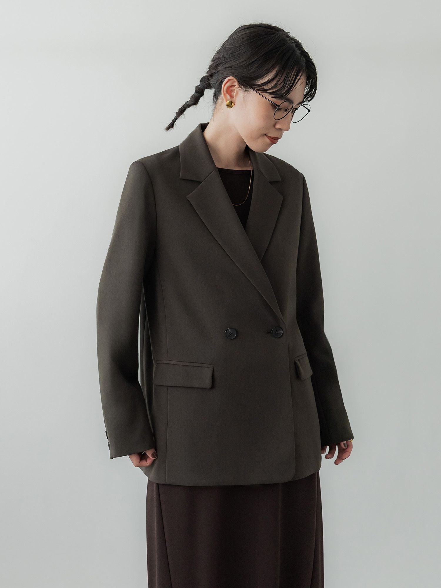 crewre クルーレダブルテーラードジャケット ネイビー　サイズ2 crewre online store / ダブルテーラードジャケット