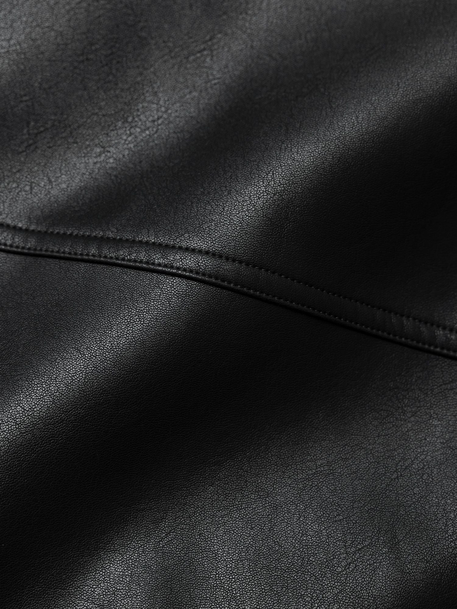 crewre online store / フェイクレザージップブルゾン