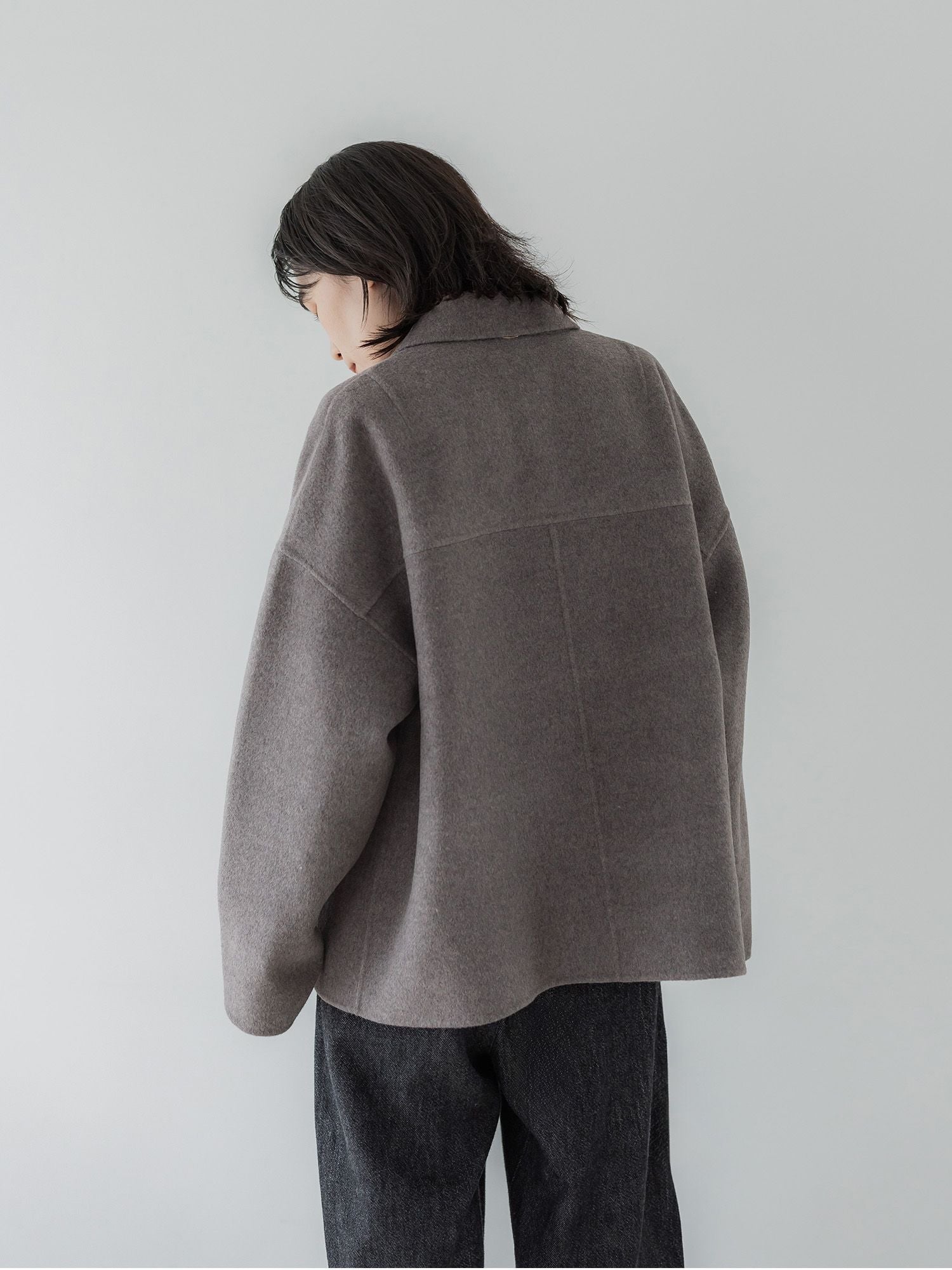 crewre online store / 2wayウールリバーショートコート