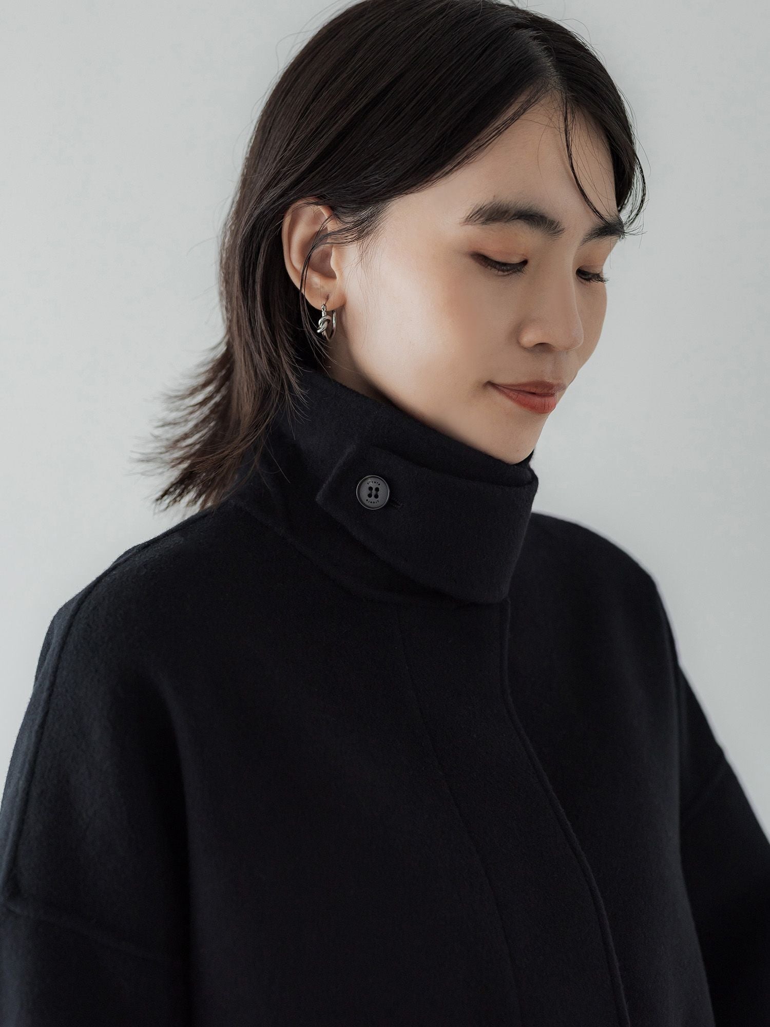 crewre online store / 2wayウールリバーショートコート