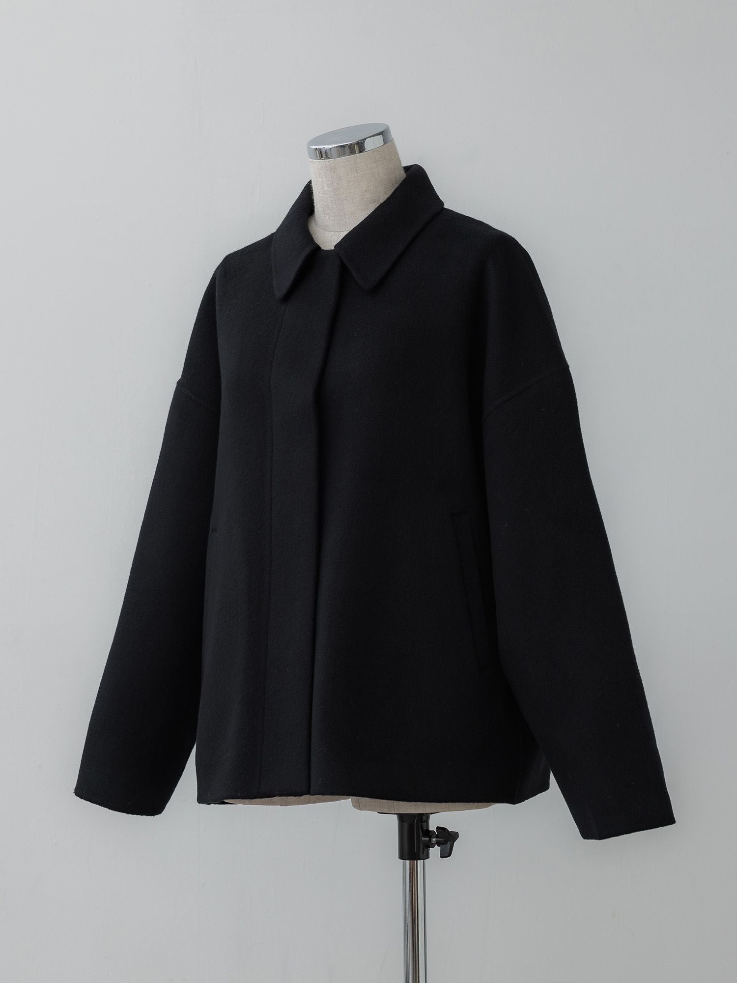 crewre online store / 2wayウールリバーショートコート