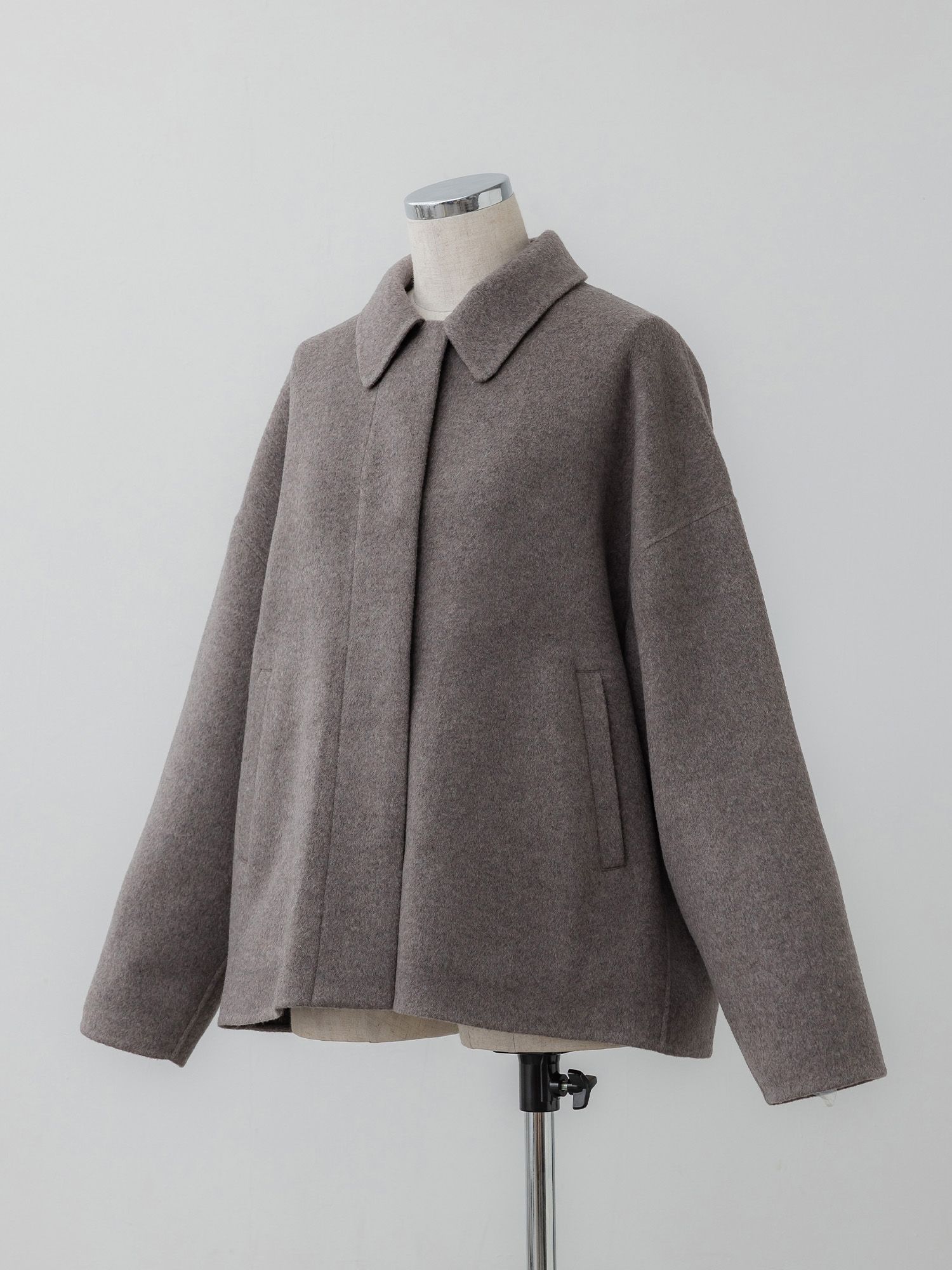 crewre online store / 2wayウールリバーショートコート