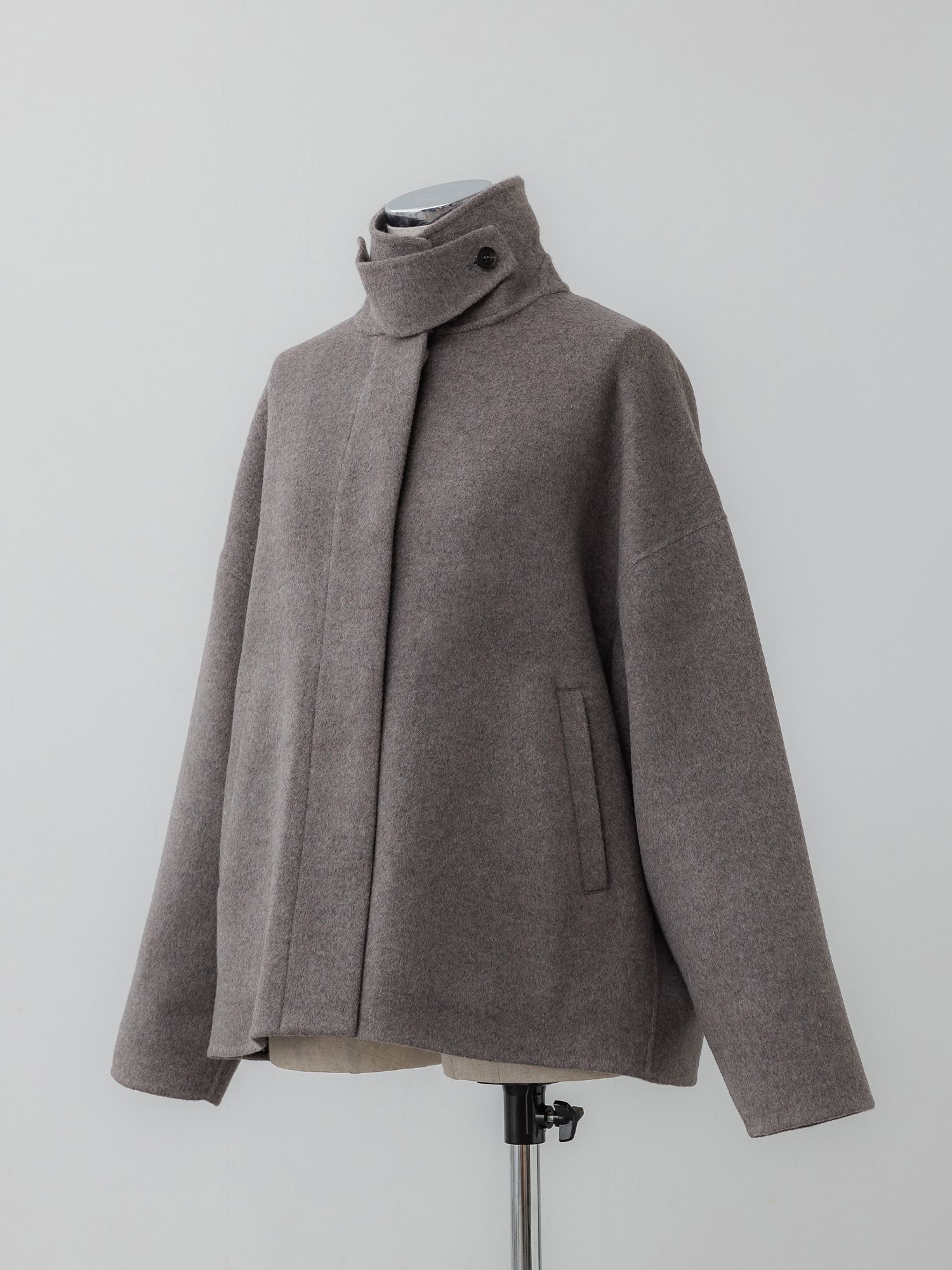 2wayウールリバーショートコート｜crewre（クルーレ）