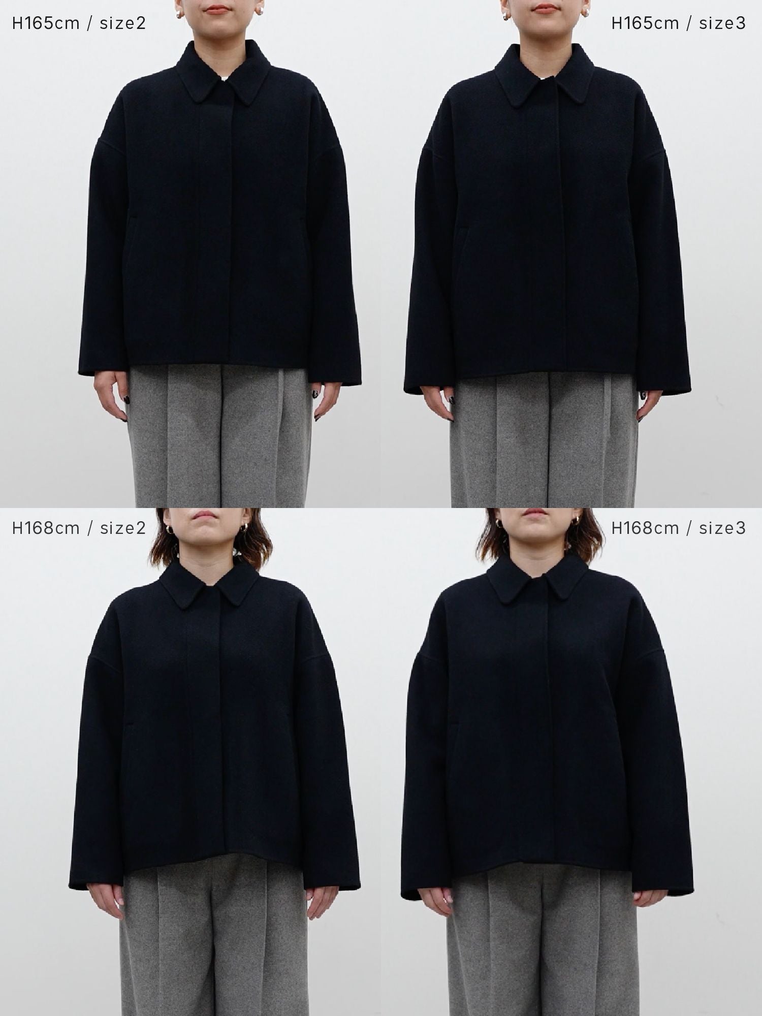 クルーレ crewre 2wayウールリバーショートコートsize3 2wayウールリバーショートコート｜crewre（クルーレ）