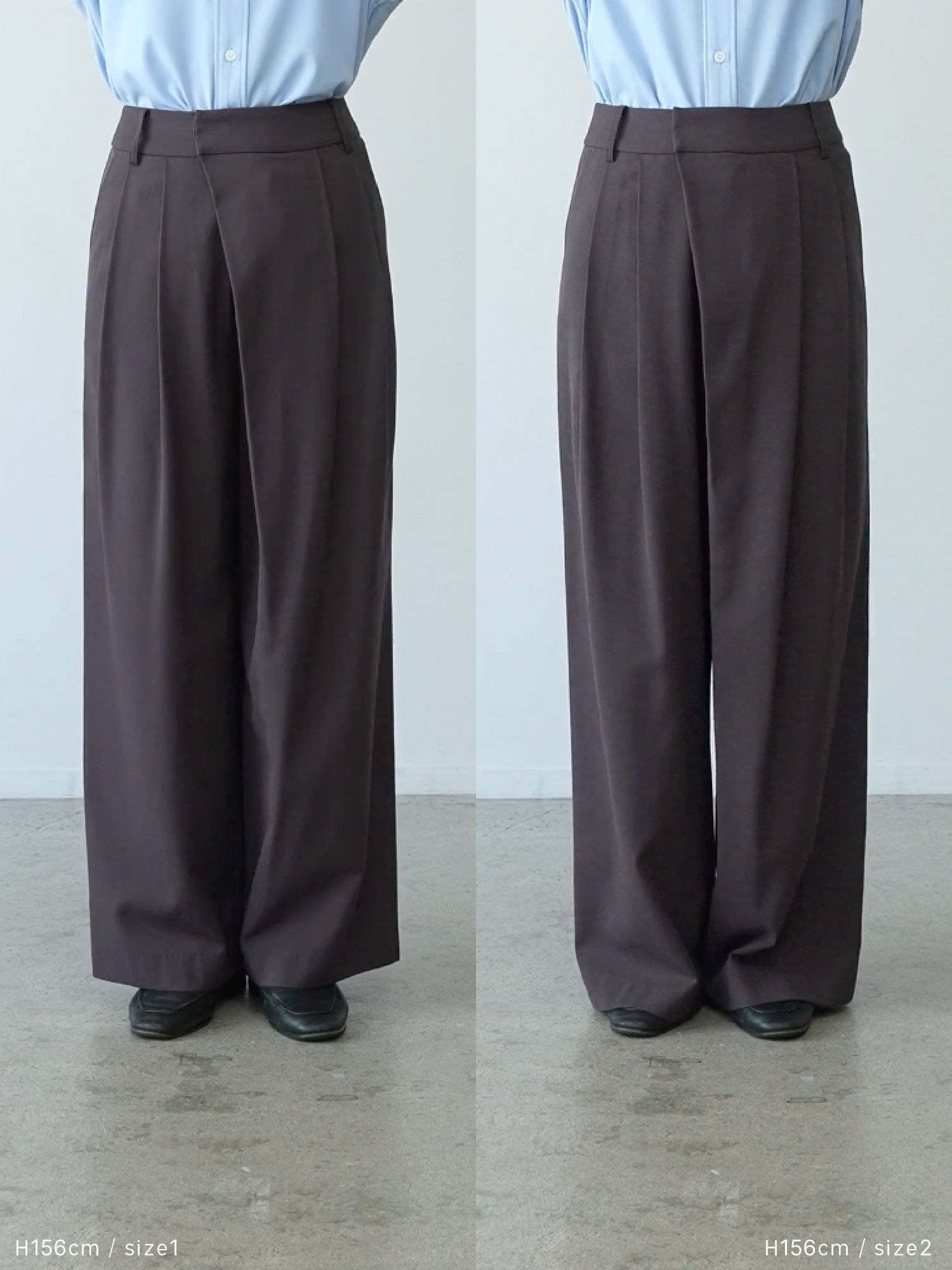 アシンメトリーツータックパンツ