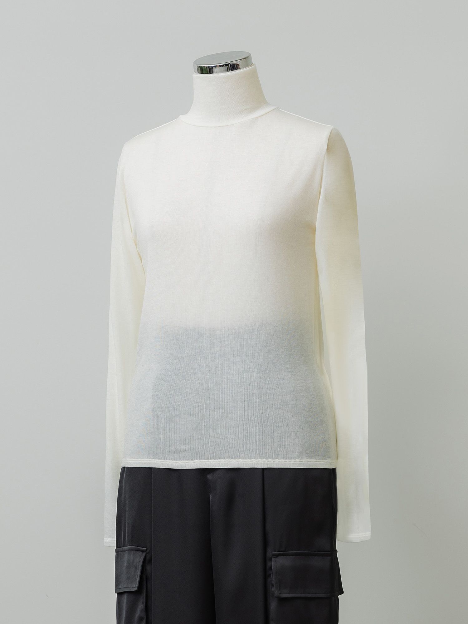 crewre online store / シルクブレンドハイネックトップス