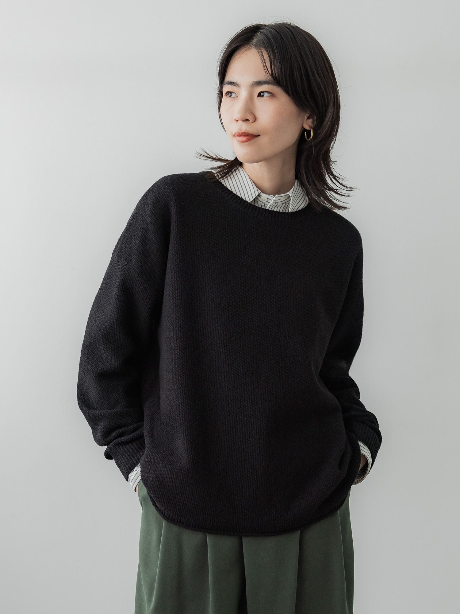 本日限定値下！クルーレ　crewre コットンミックスカノコニット 2 crewre online store / コットンミックスカノコニット