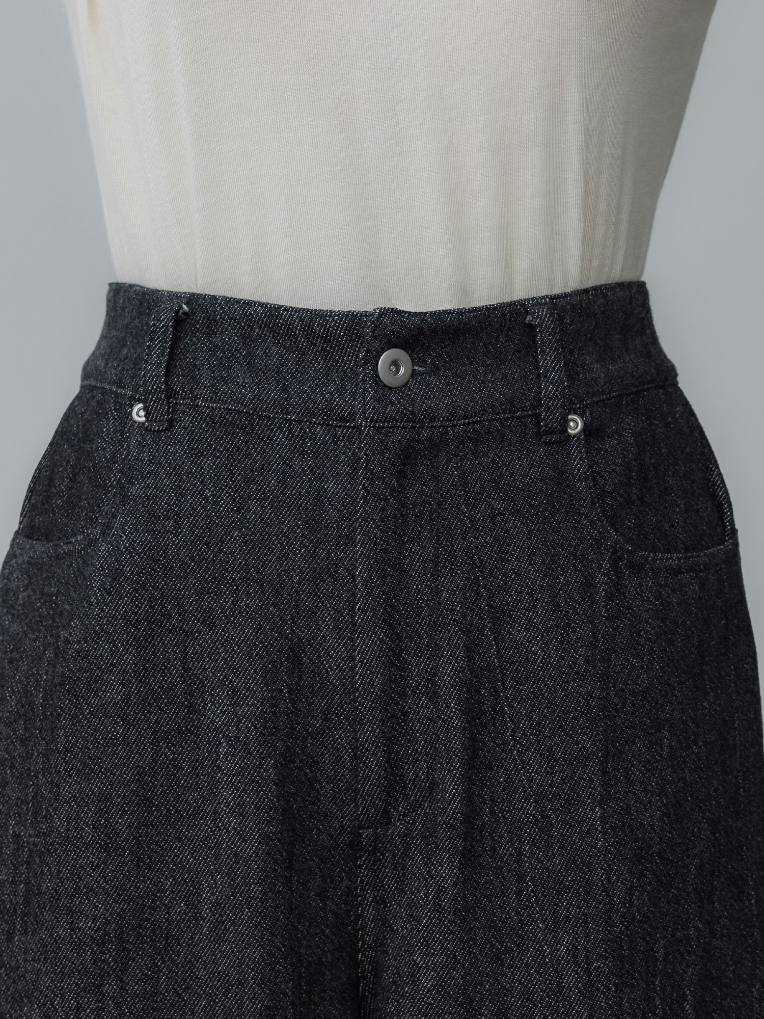 ソフトツイストデニムワイドパンツ