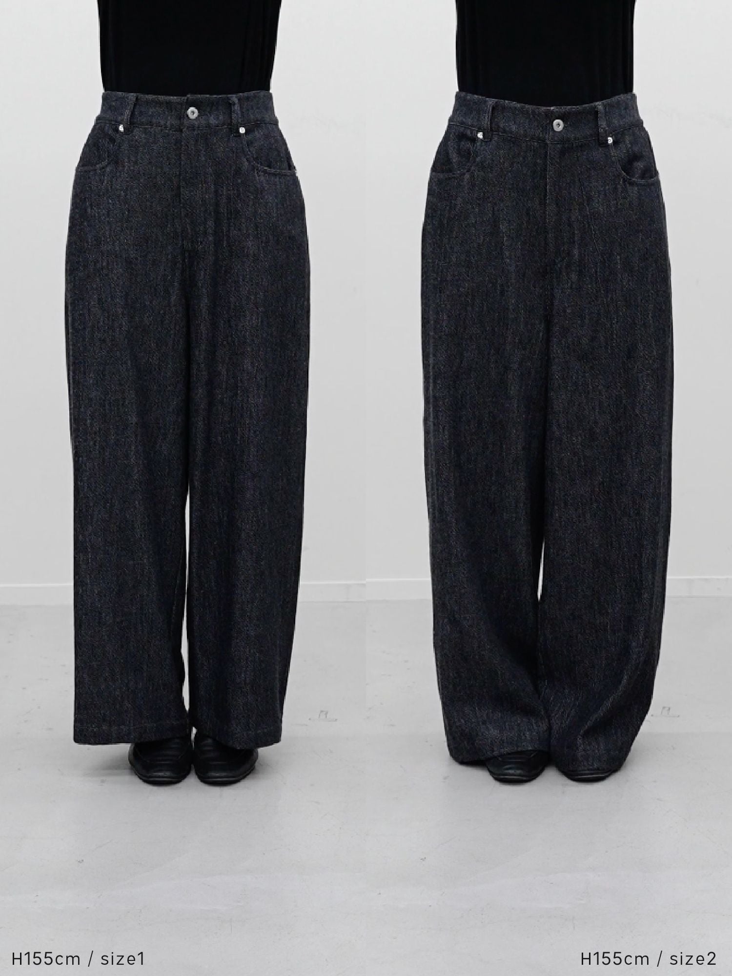 ソフトツイストデニムワイドパンツ