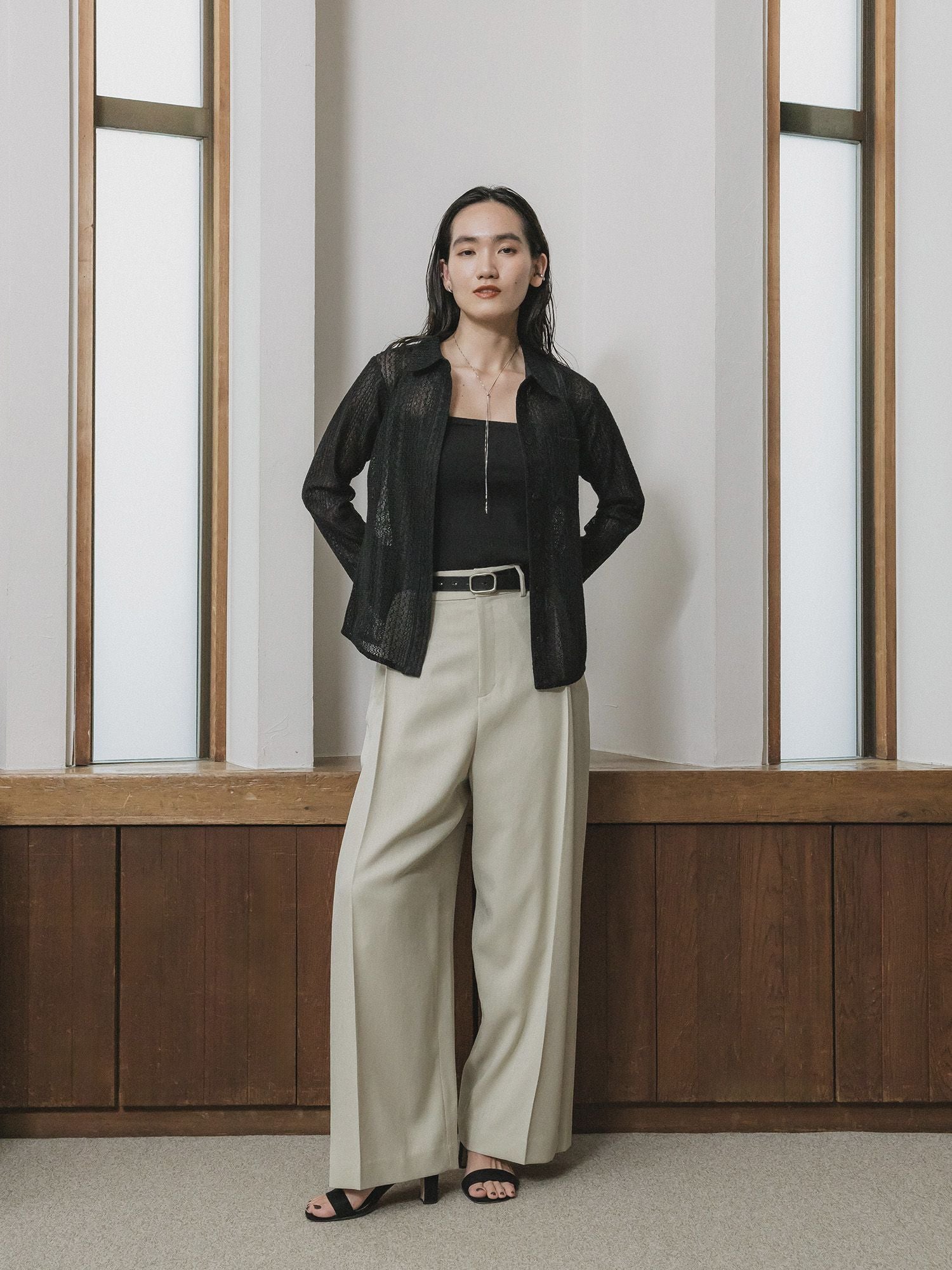 crewre online store / ボタンスタッズレザーベルト