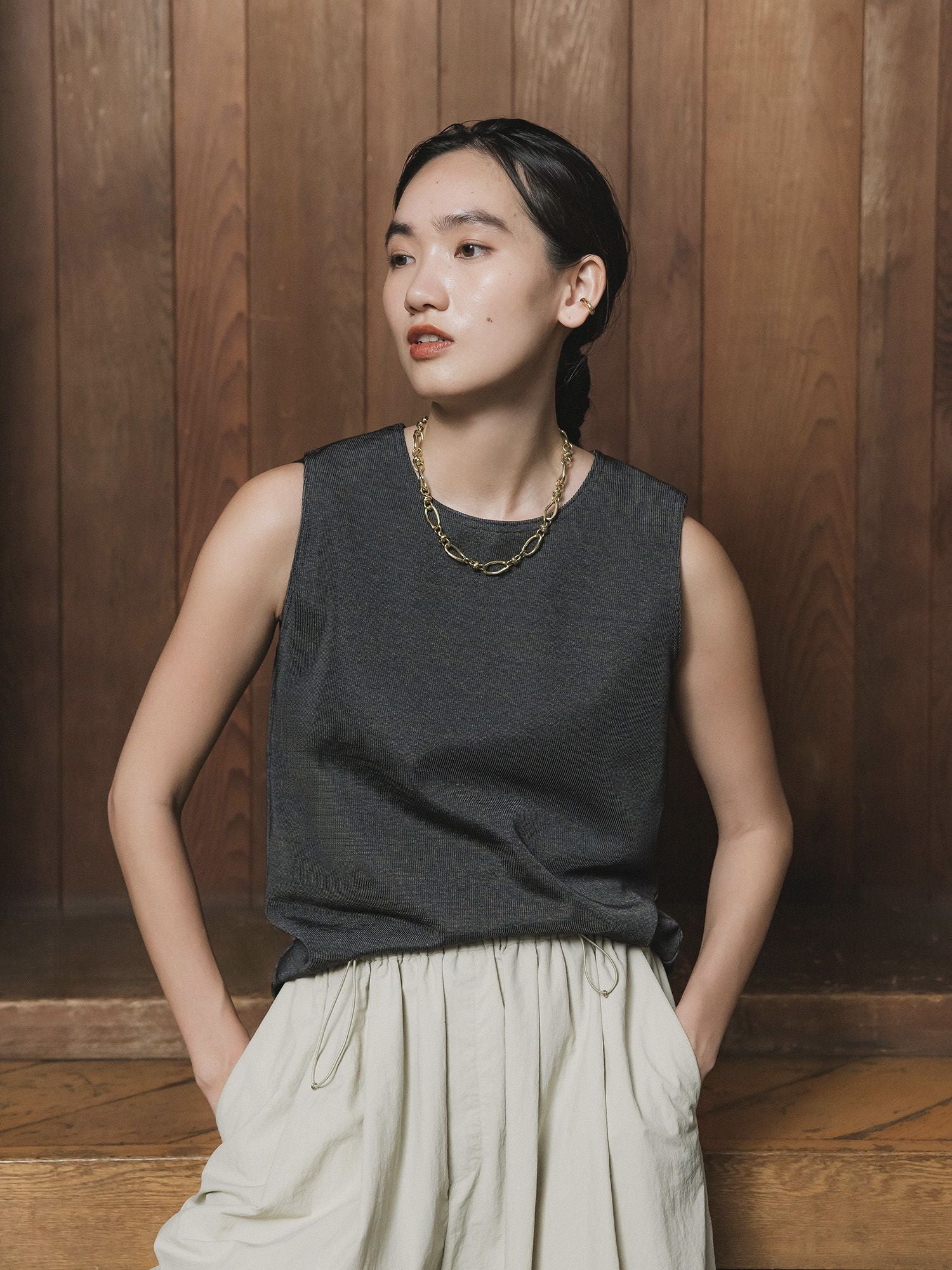 ツイストカーブチェーンネックレス