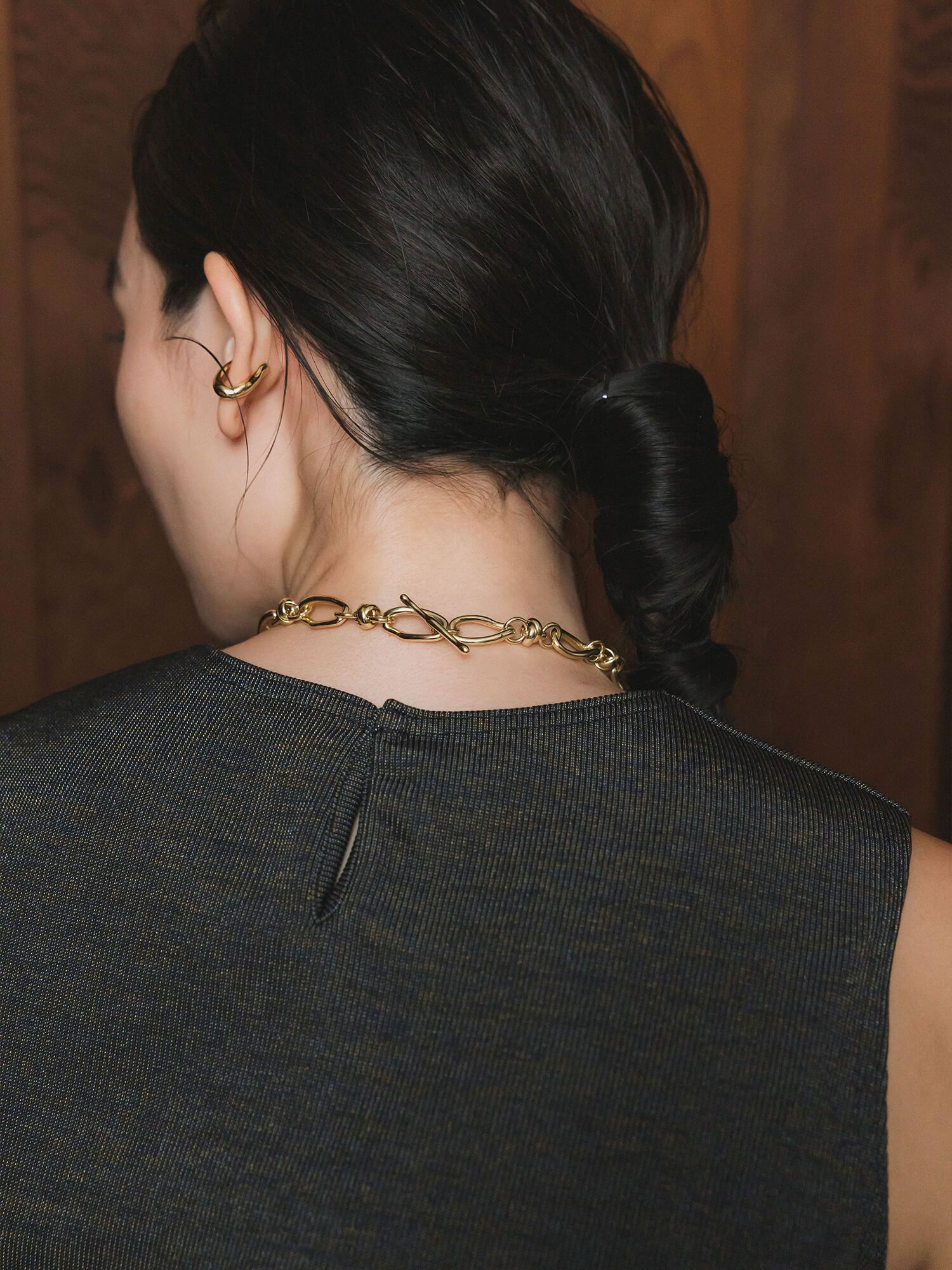 ツイストカーブチェーンネックレス