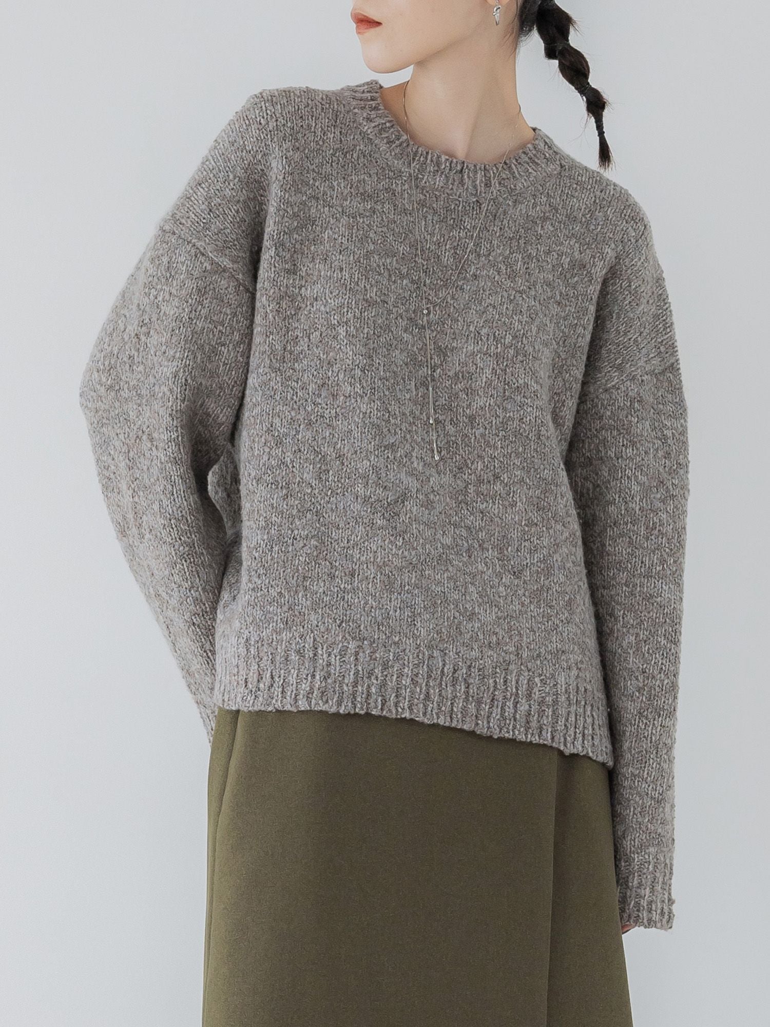 crewre ミックスヤーンクルーネックニット size3 crewre online store / ミックスヤーンクルーネックニット