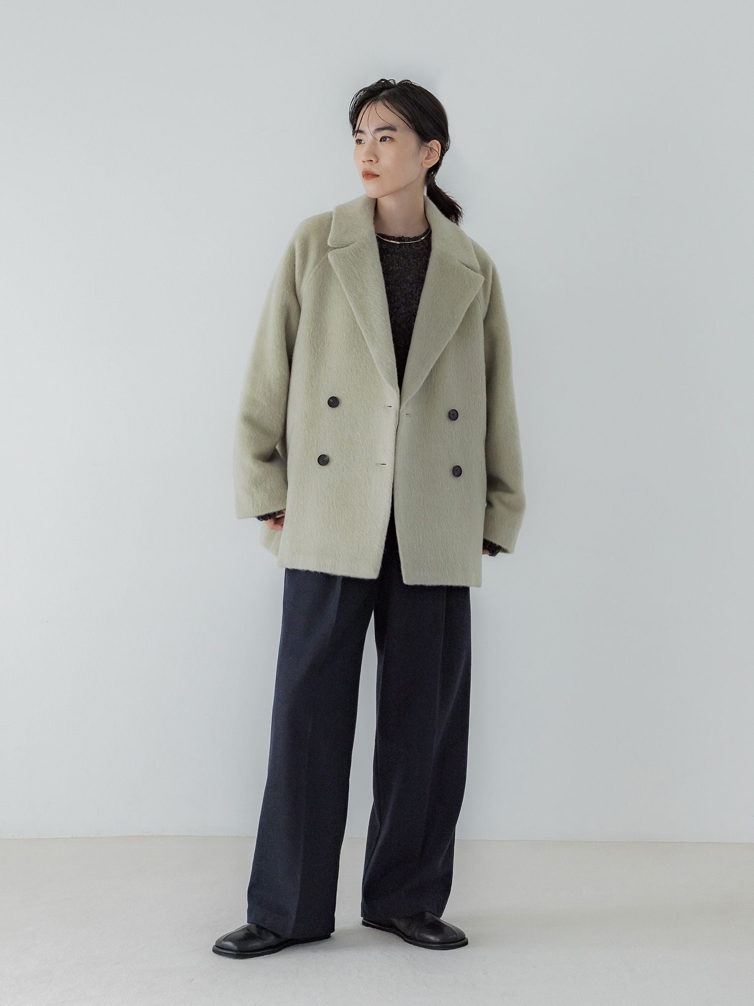 crewre online store / ミックスヤーンクルーネックニット