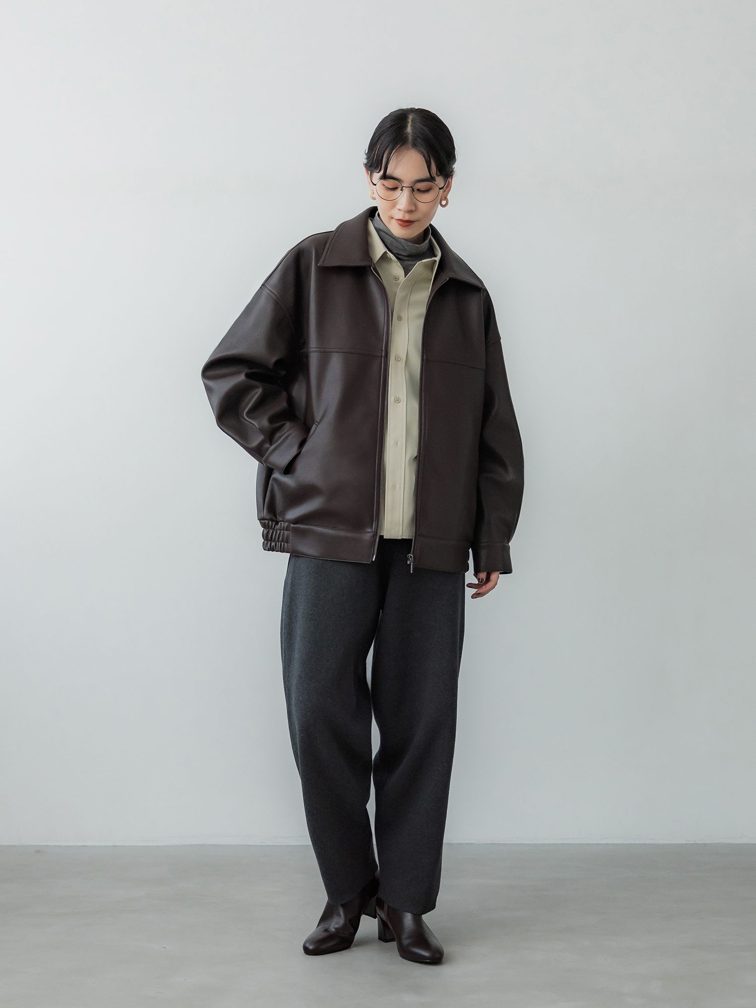 crewre online store / サイドシームレスニットパンツ