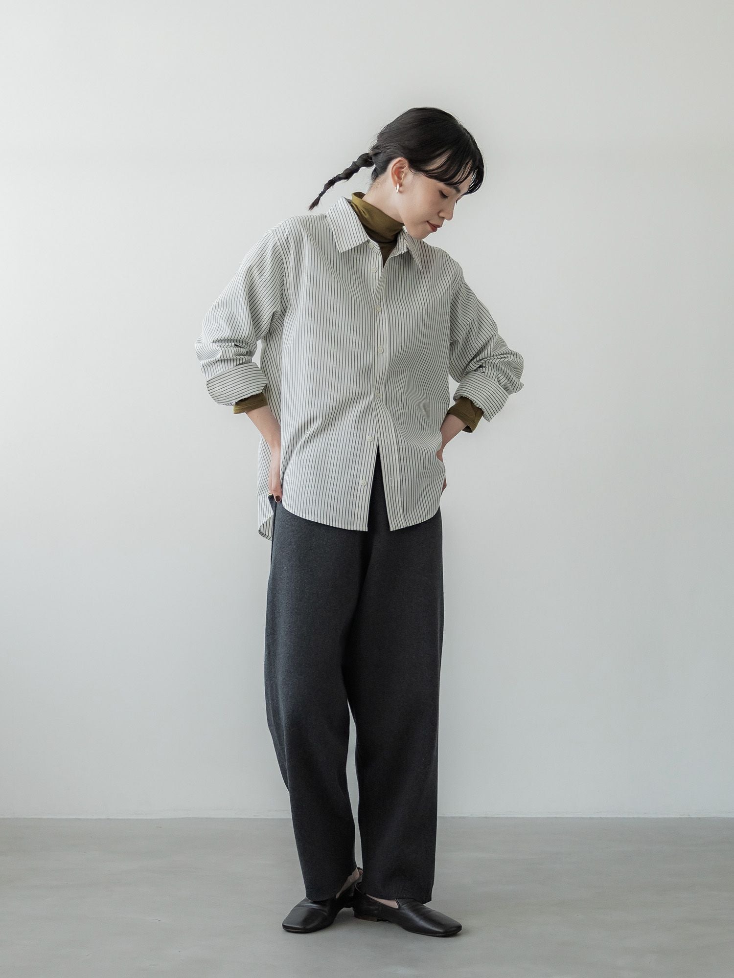 crewre online store / サイドシームレスニットパンツ