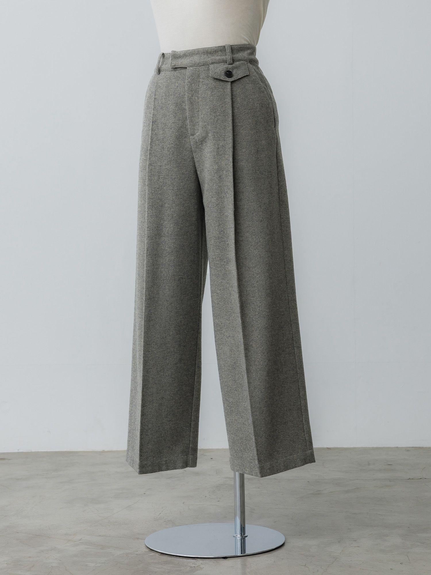 ウールミックスツィードスラックス