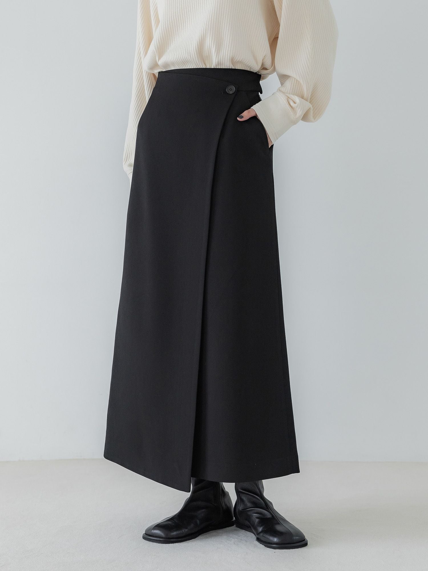 crewre online store / ウールライクラップロングスカート