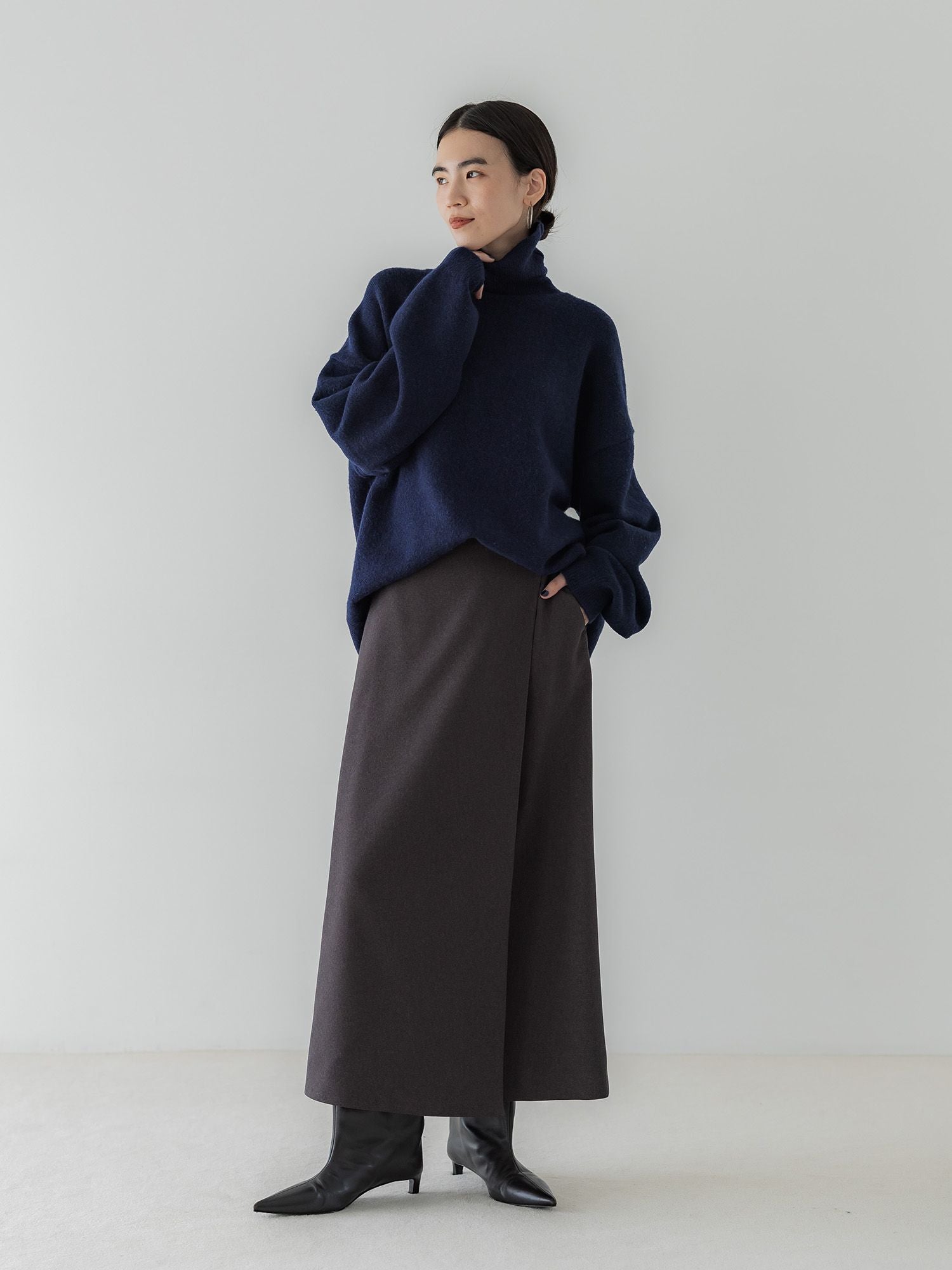 スカート ir crewre online store / ウールライクラップロングスカート