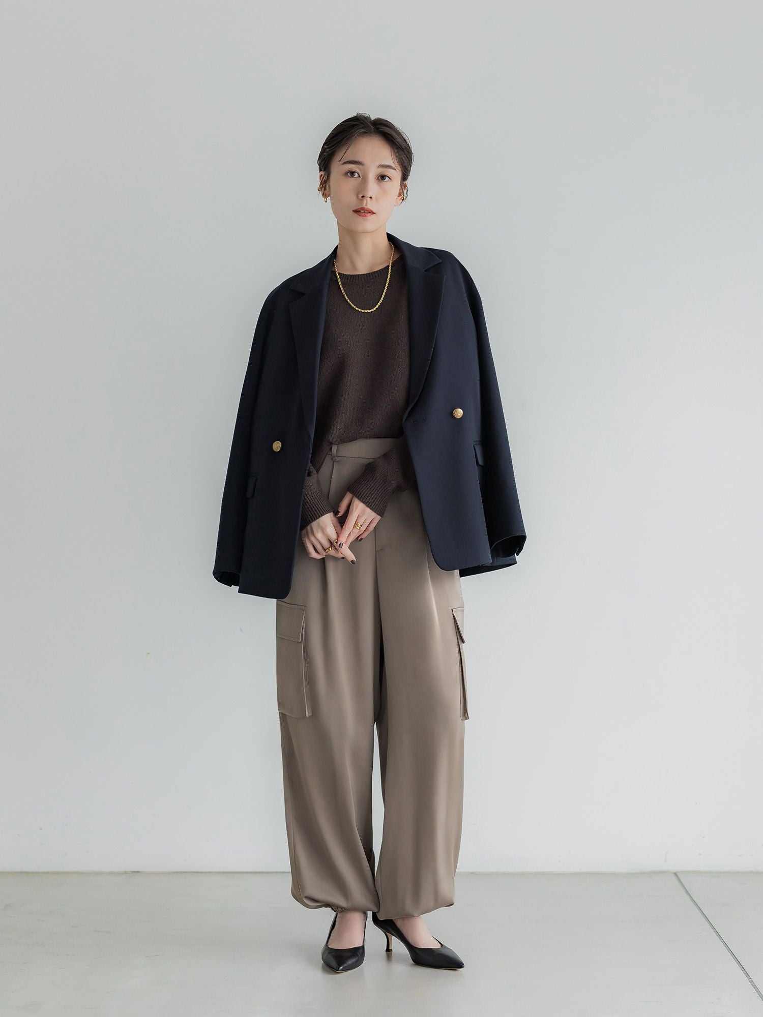 crewre online store / マットサテンカーゴパンツ