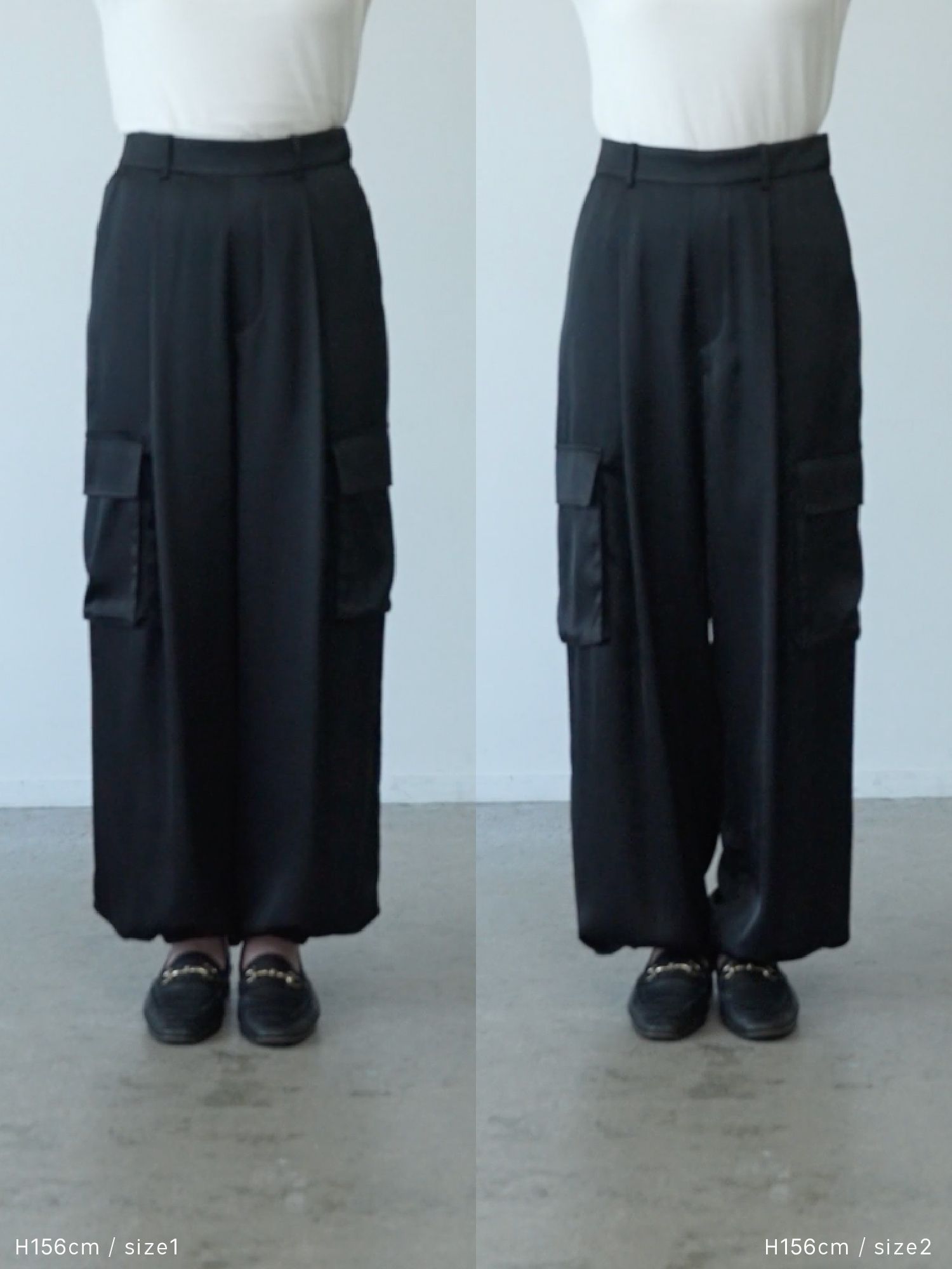 マットサテンカーゴパンツ