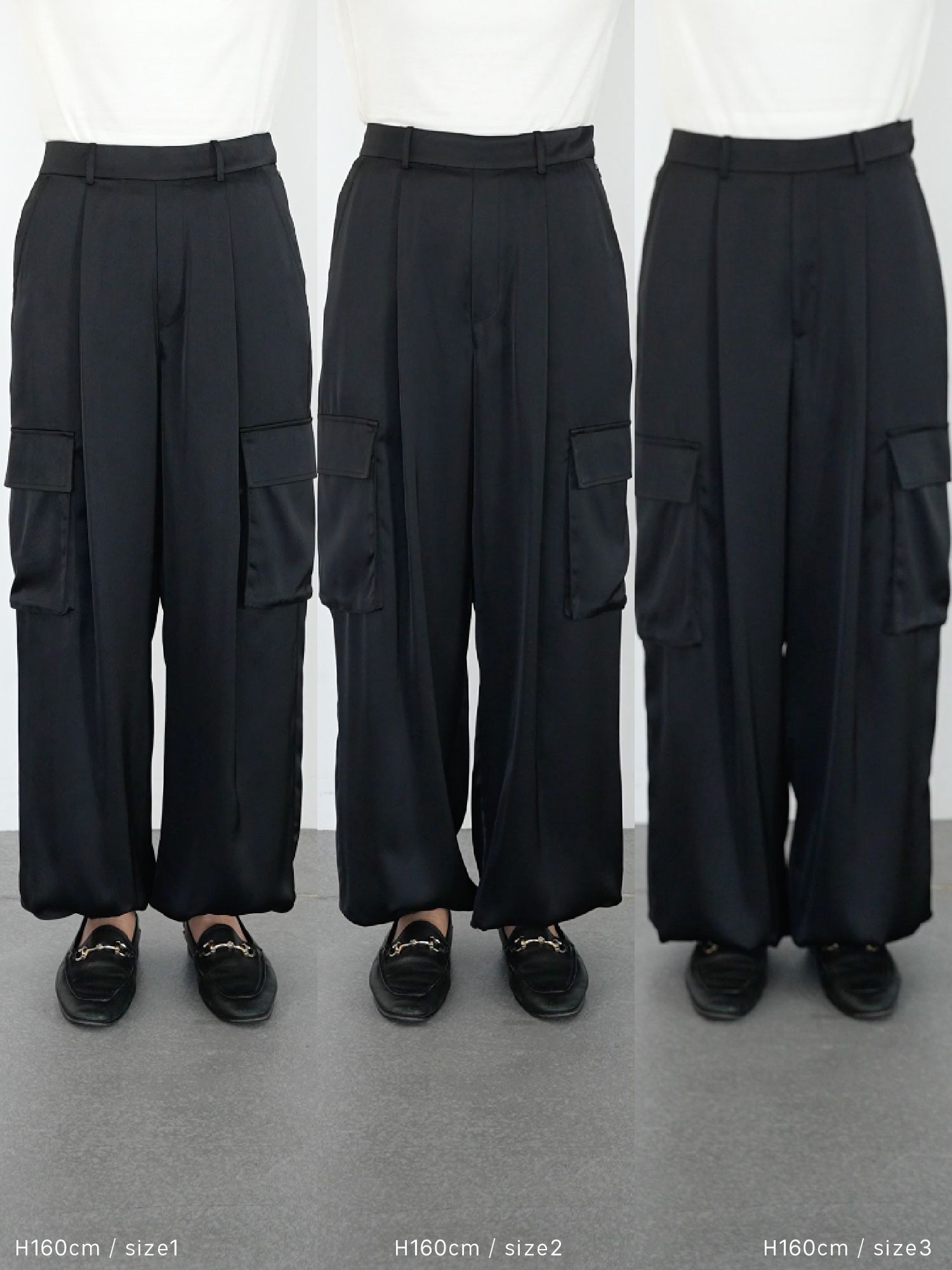 マットサテンカーゴパンツ