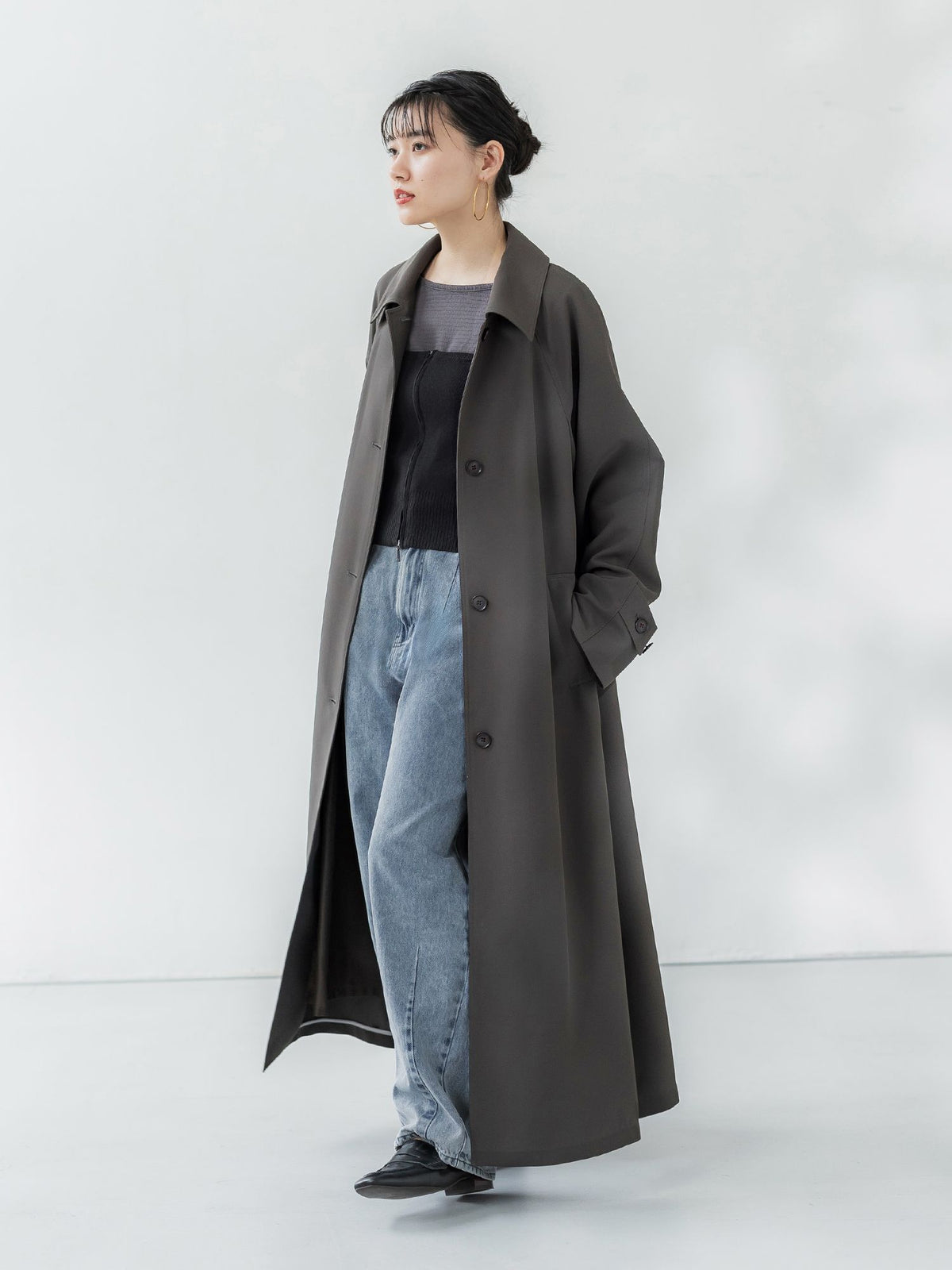 crewre online store / ドレープステンカラーコート