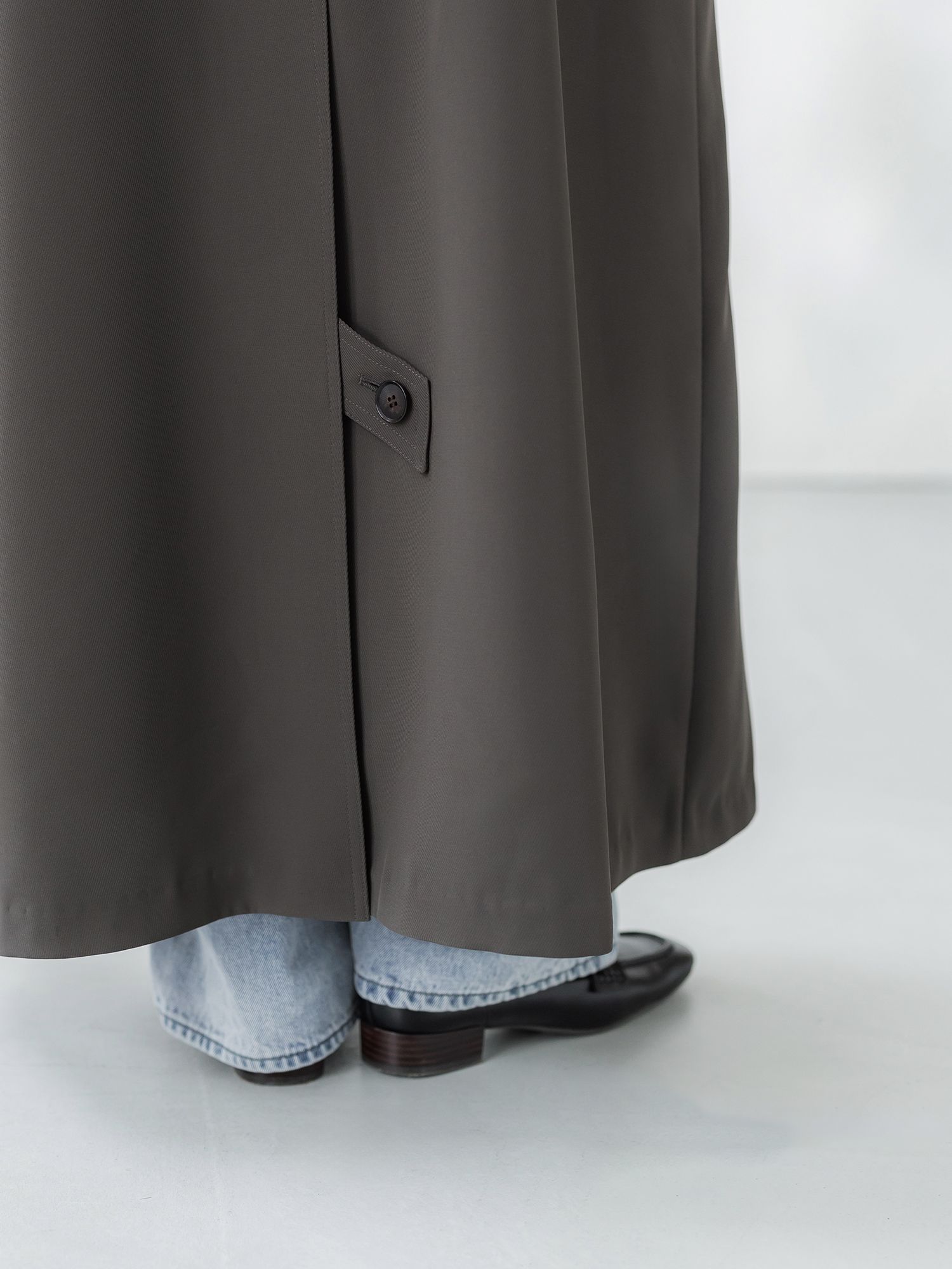 crewre レディース ドレープ ステンカラーコート ロング サイズ1 crewre online store / ドレープステンカラーコート