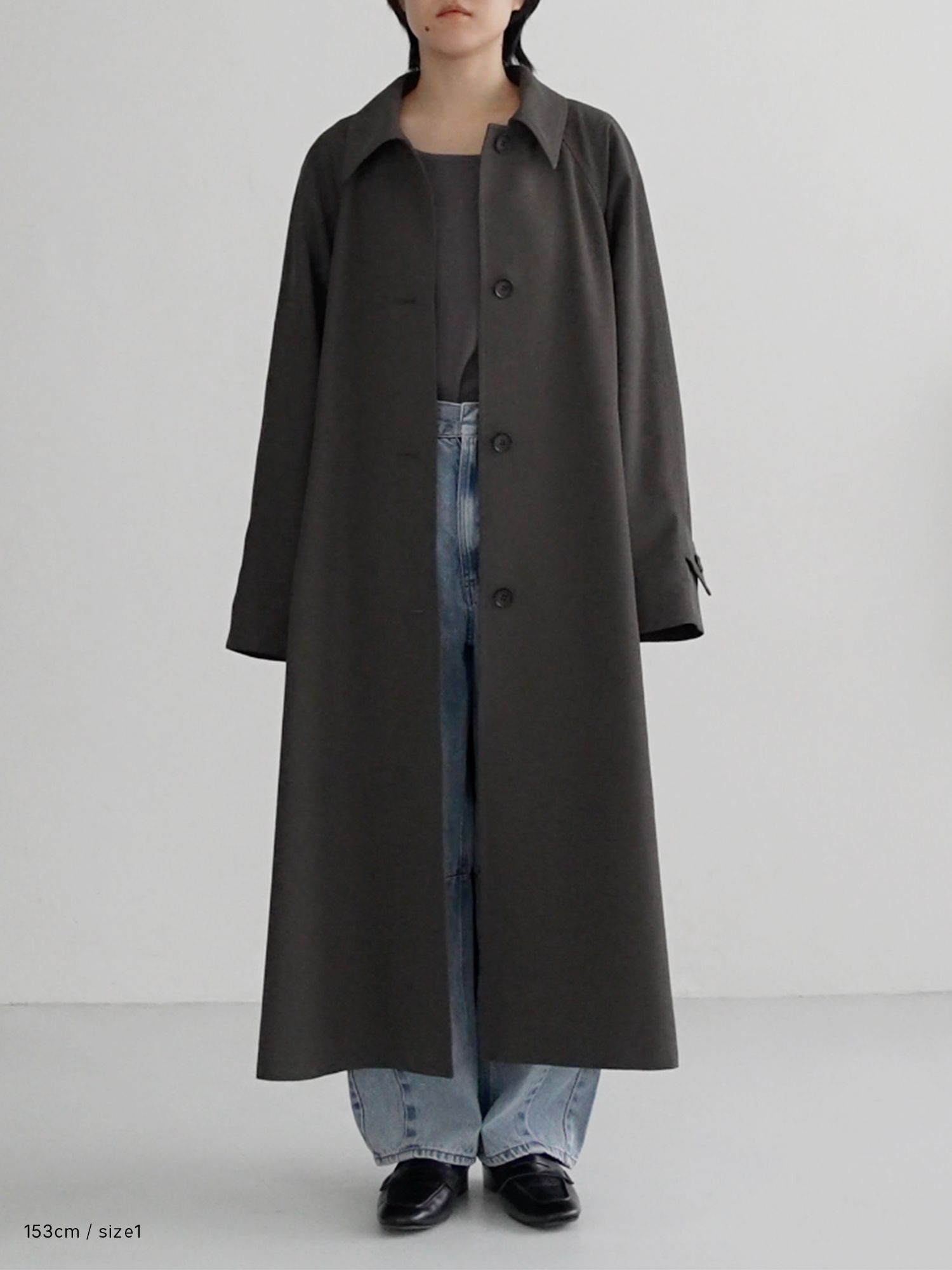 ドレープステンカラーコート